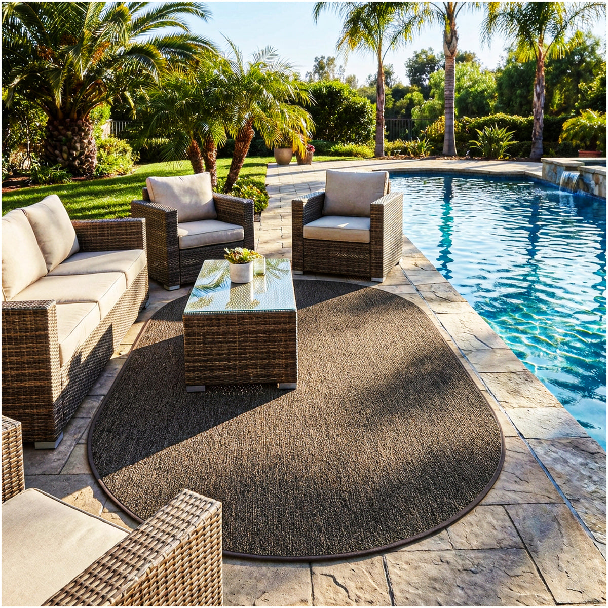 Outside Agenda Indoor Outdoor Rug | Durable Level Loop Rug in Custom Sizes