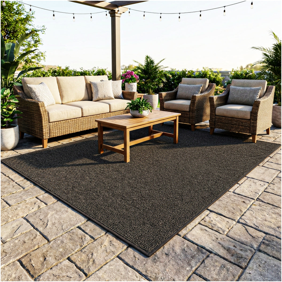 Outside Agenda Indoor Outdoor Rug | Durable Level Loop Rug in Custom Sizes