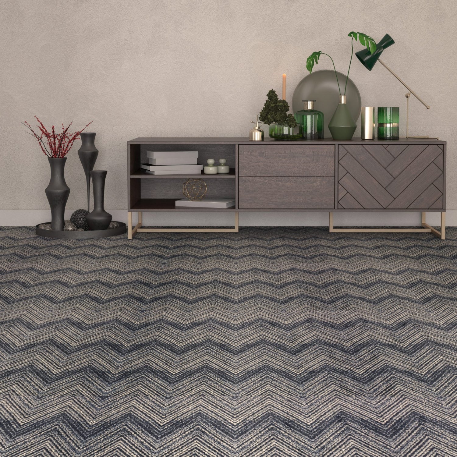 Wow Chevron Pattern Luxury Area Rug – Festival Collection by Kane Carpet