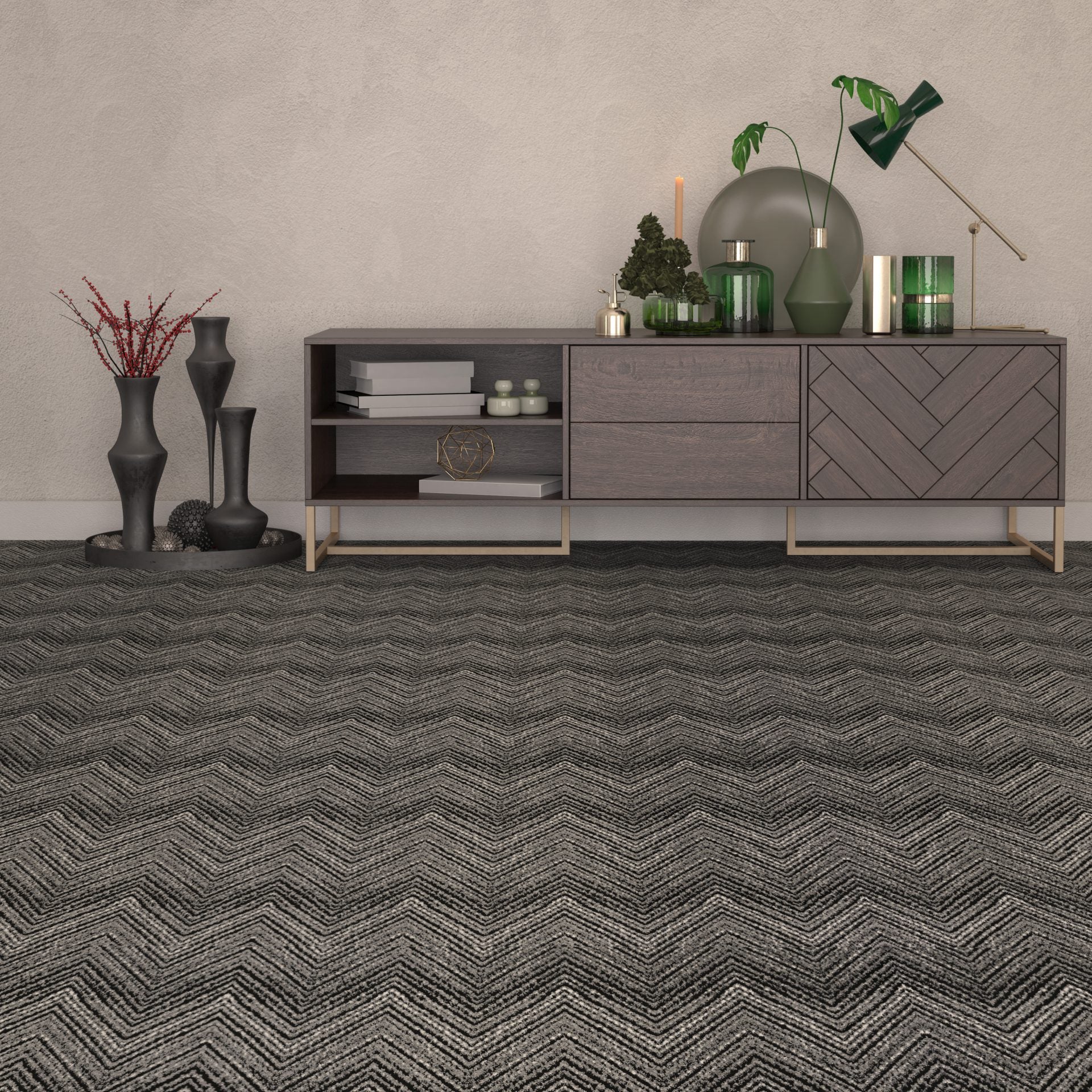 Wow Chevron Pattern Luxury Area Rug – Festival Collection by Kane Carpet