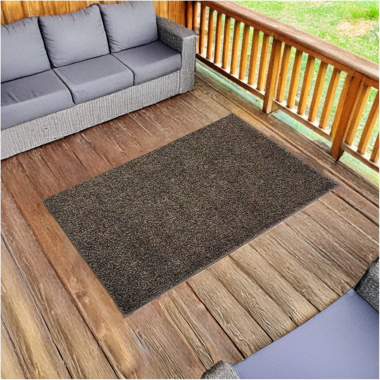 Cabana Tweed Artificial Grass Turf Rug – 3/8” Thick Ultra Turf Carpet, Custom Size, 7 Colors