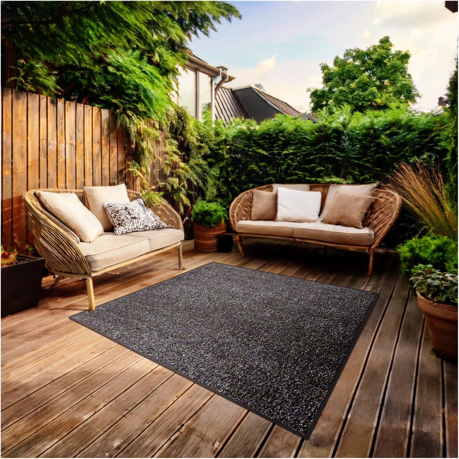 Cabana Tweed Artificial Grass Turf Rug – 3/8” Thick Ultra Turf Carpet, Custom Size, 7 Colors