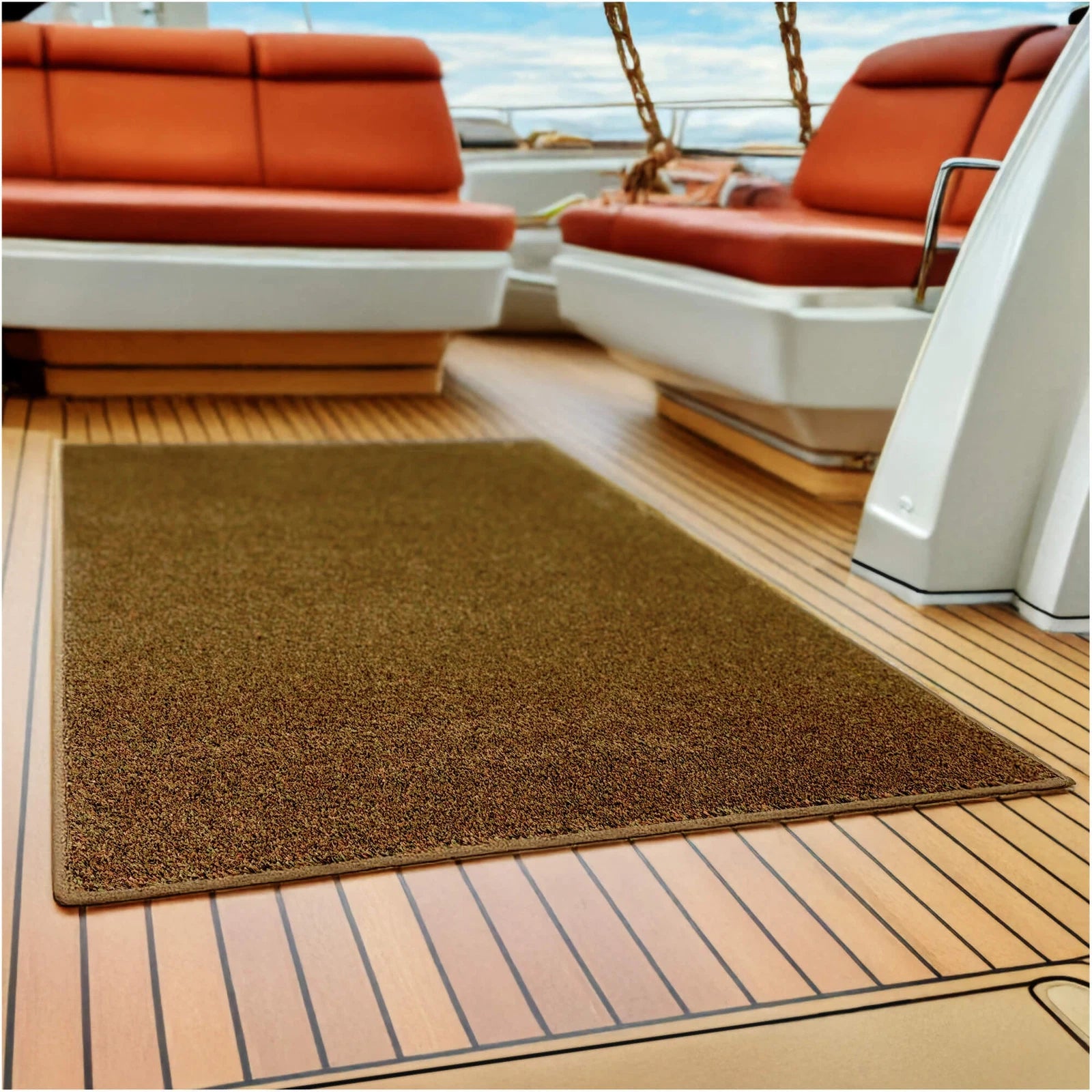 Cabana Tweed Artificial Grass Turf Rug – 3/8” Thick Ultra Turf Carpet, Custom Size, 7 Colors
