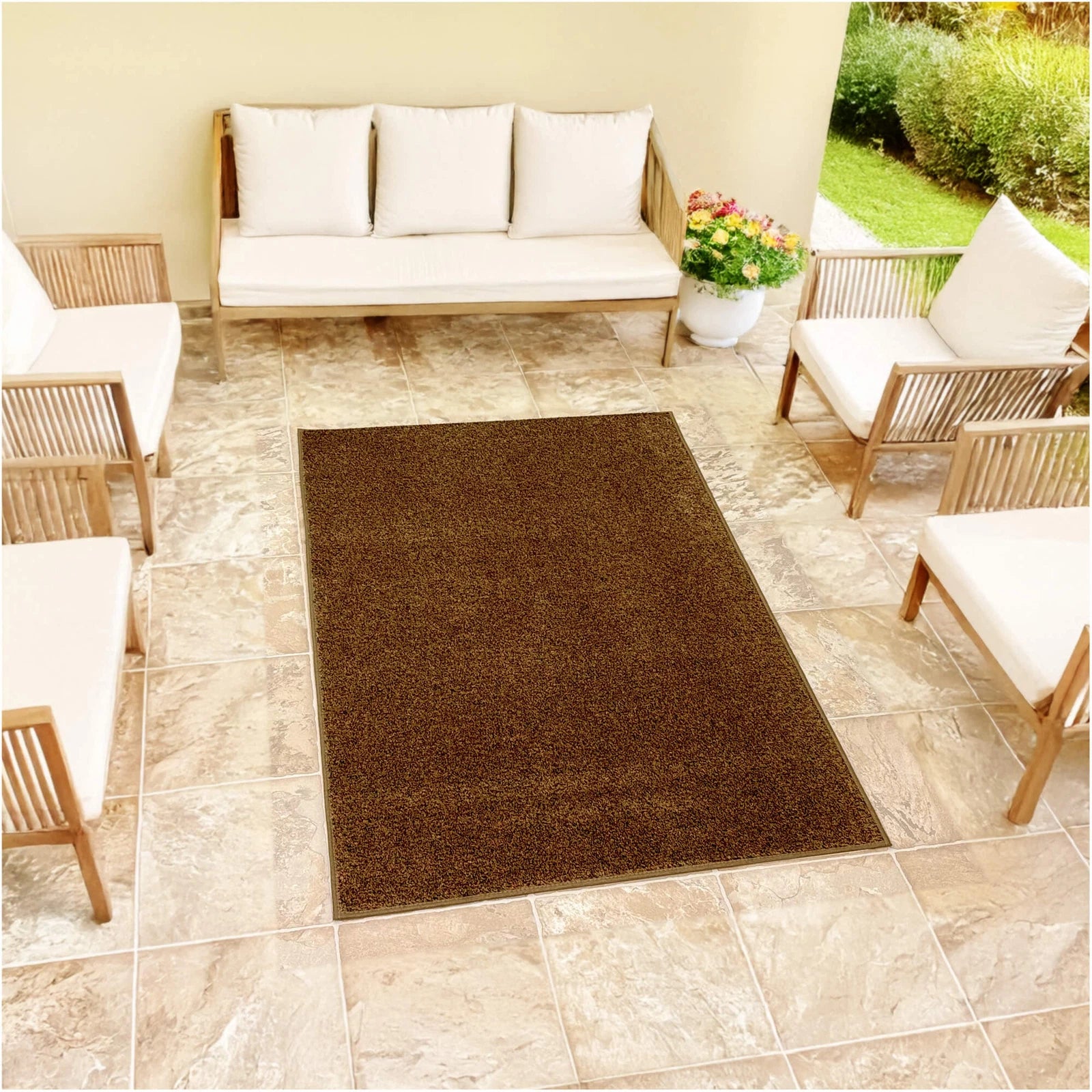 Cabana Tweed Artificial Grass Turf Rug – 3/8” Thick Ultra Turf Carpet, Custom Size, 7 Colors