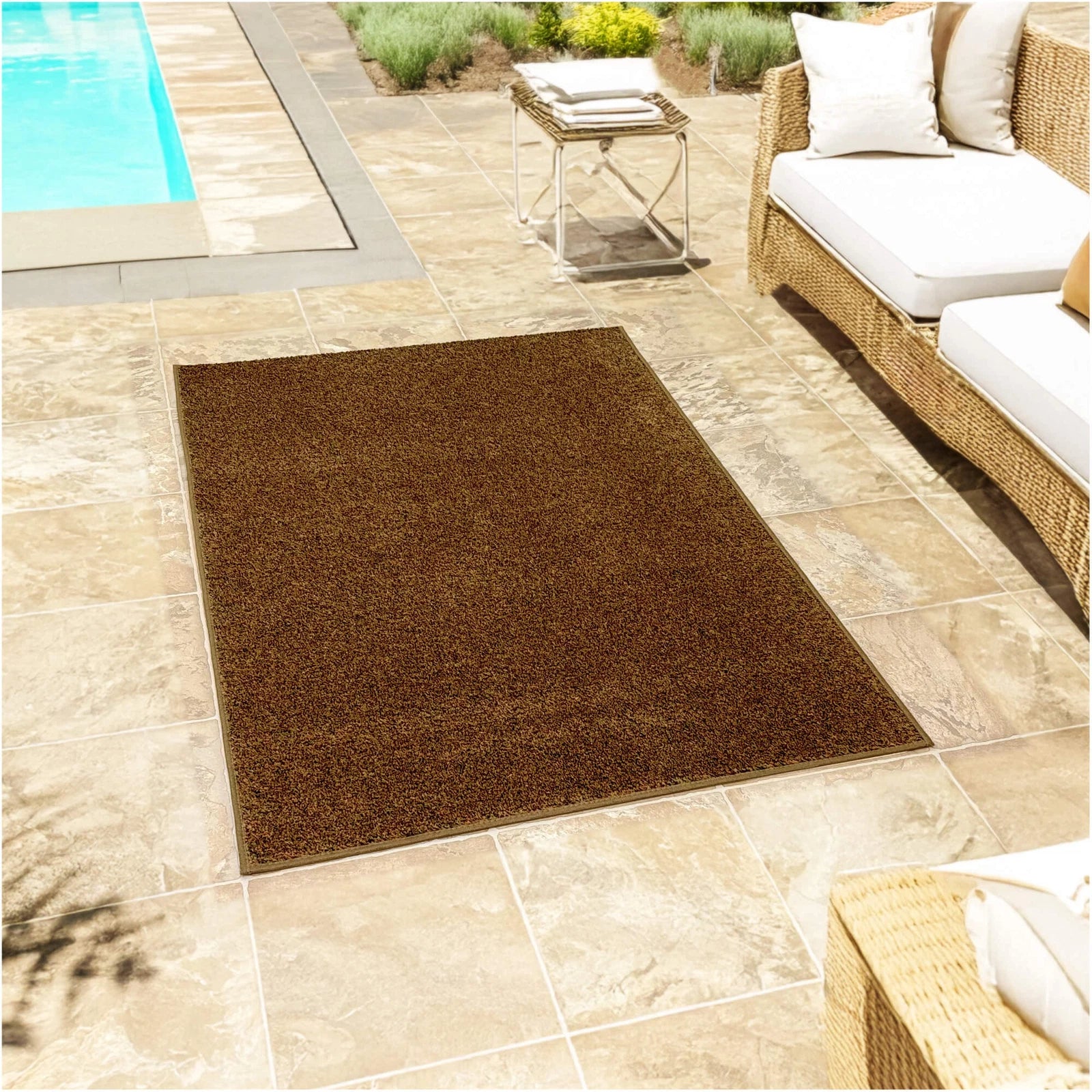 Cabana Tweed Artificial Grass Turf Rug – 3/8” Thick Ultra Turf Carpet, Custom Size, 7 Colors
