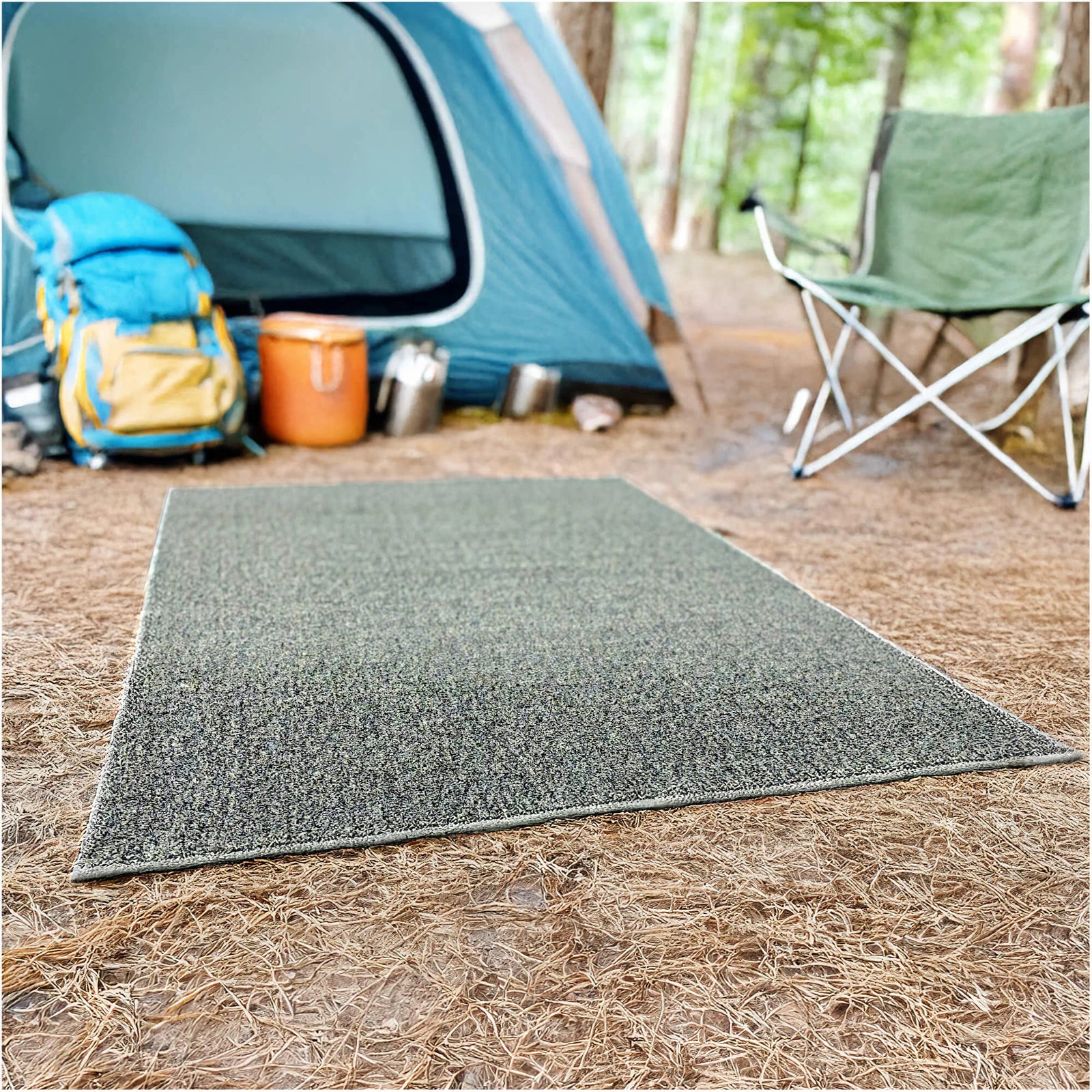 Cabana Tweed Artificial Grass Turf Rug – 3/8” Thick Ultra Turf Carpet, Custom Size, 7 Colors