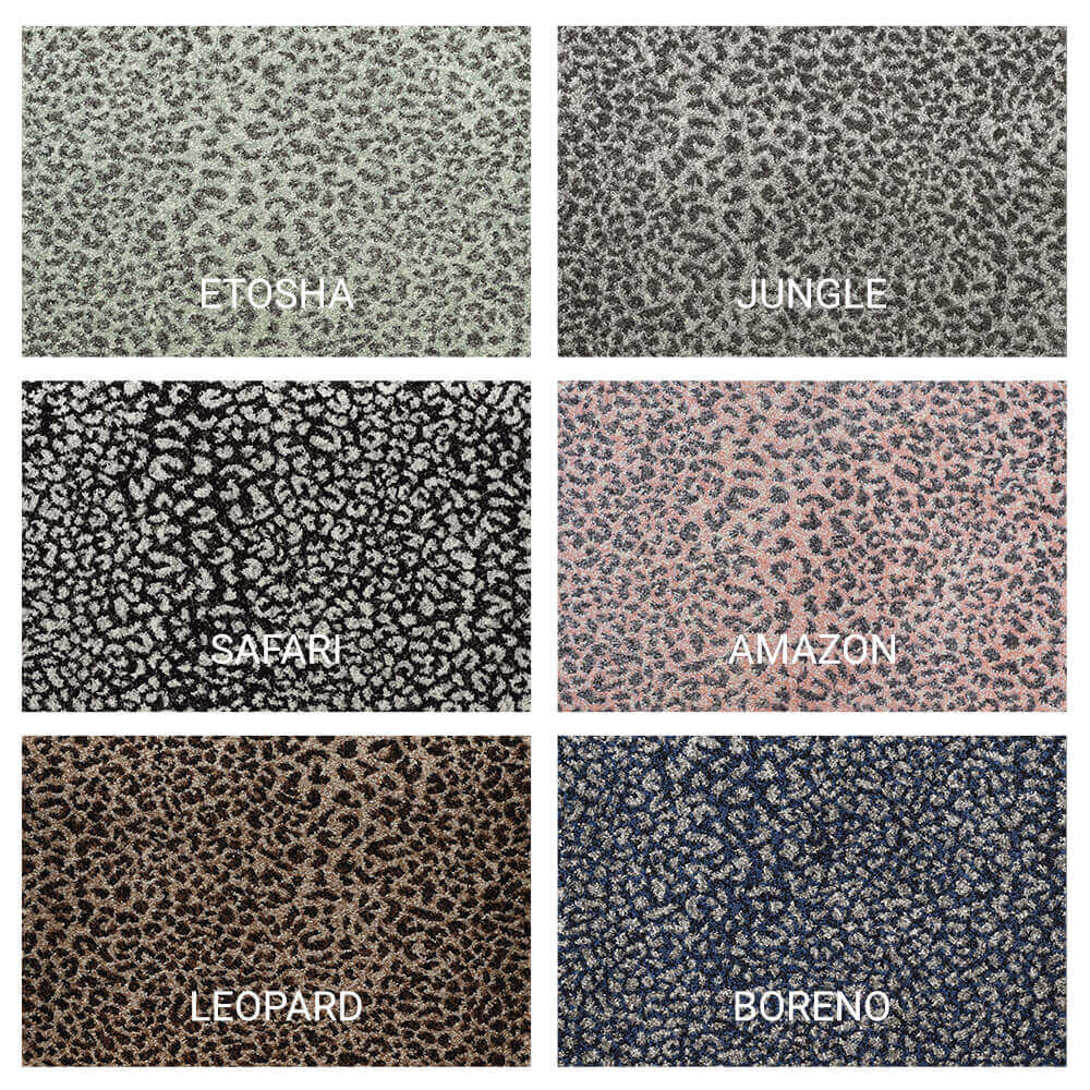 Leopard Print Woven Area Rug – Ceremony Collection by Kane Carpet | Custom Sizes Available