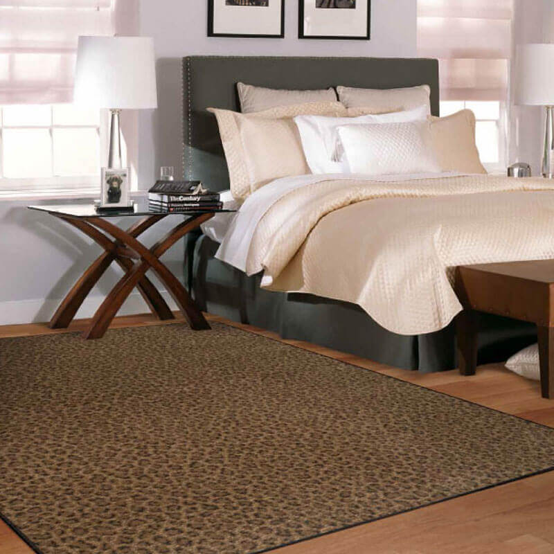 Milliken Exotic Touch Leopard Indoor Area Rug – 40 oz Cut Pile, Custom Sizes & Colors