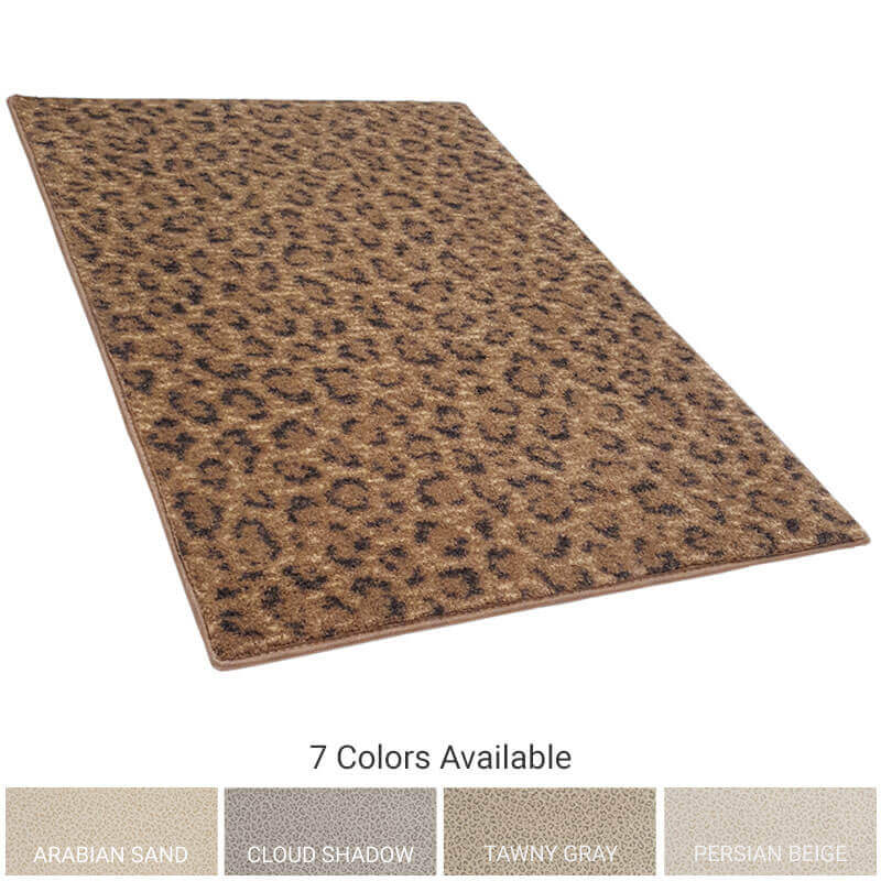 Milliken Exotic Touch Leopard Indoor Area Rug – 40 oz Cut Pile, Custom Sizes & Colors