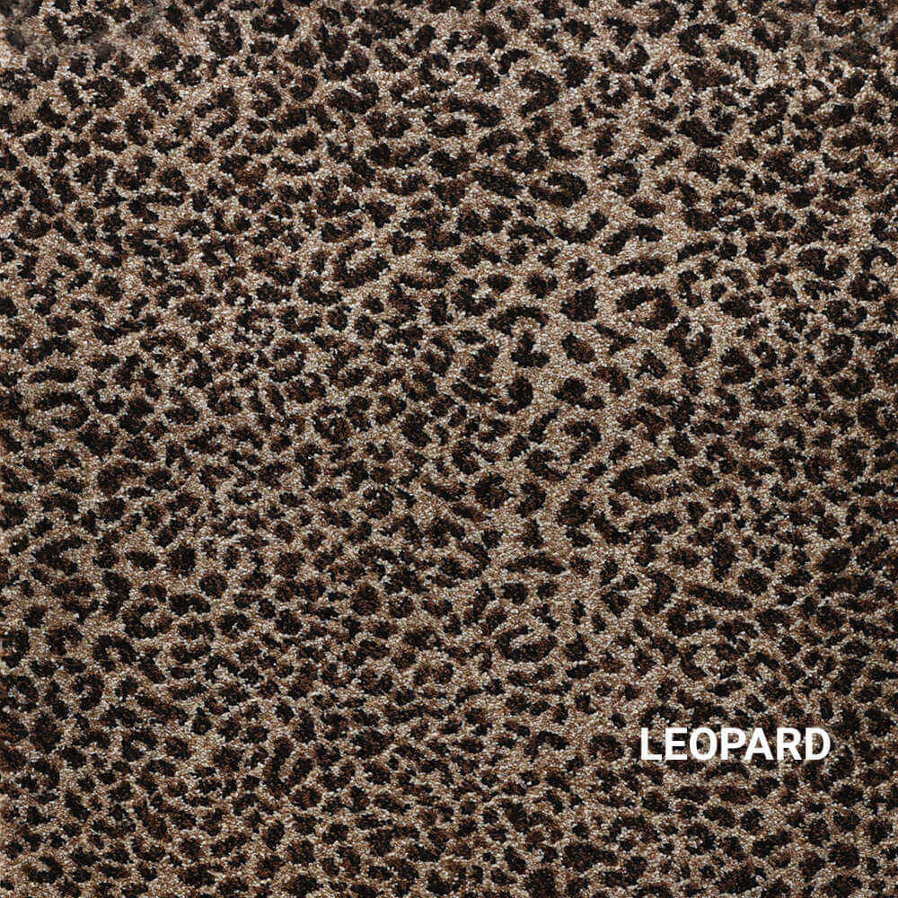 Leopard Print Woven Area Rug – Ceremony Collection by Kane Carpet | Custom Sizes Available