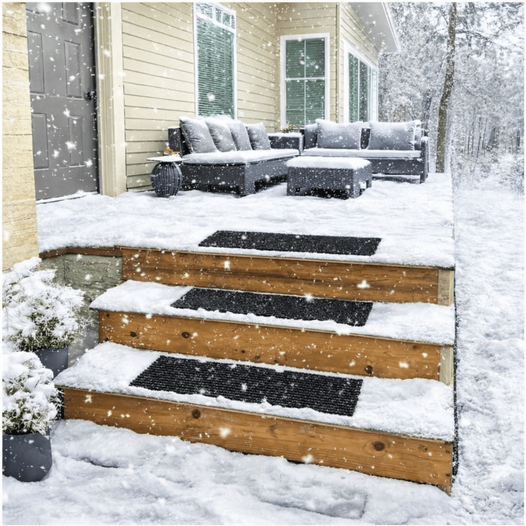 Inspiration Indoor-Outdoor Midnight 5’ x 8’ Area Rug – Rubber Back Non-Slip