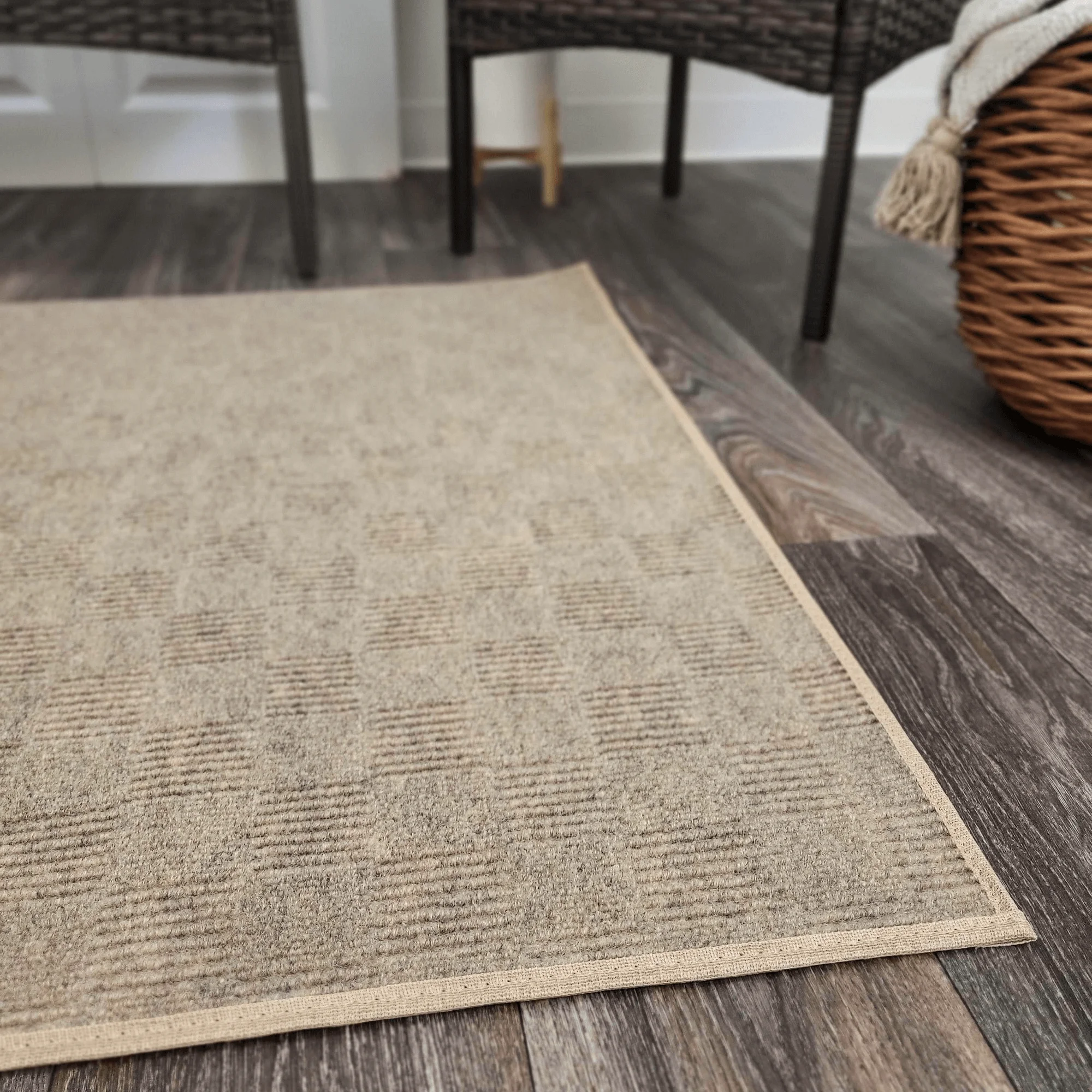 Patchwork Indoor Outdoor Area Rug – Recycled PET, Custom Size