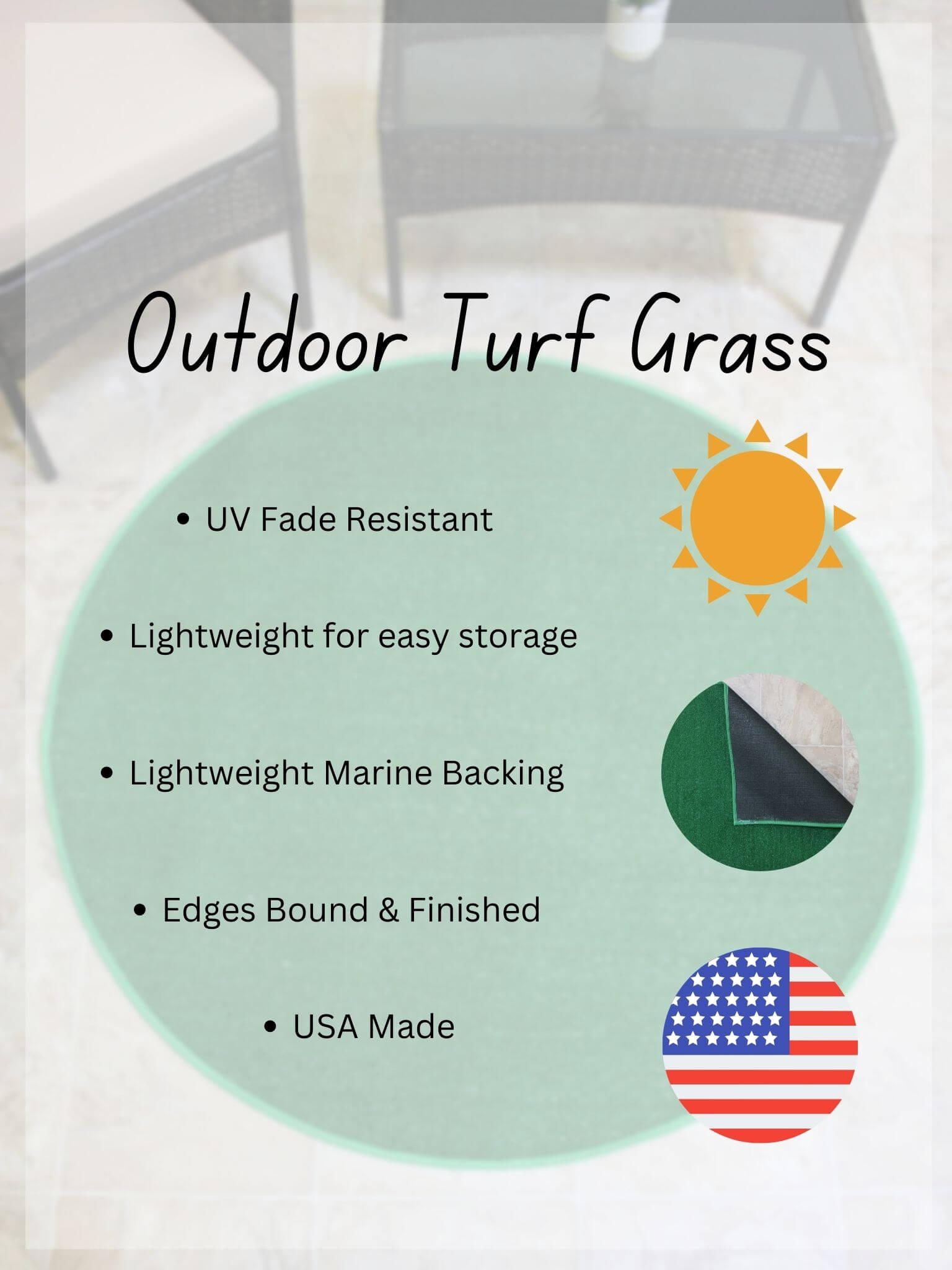 Lightweight Indoor & Outdoor Artificial Grass – 6 Color Options