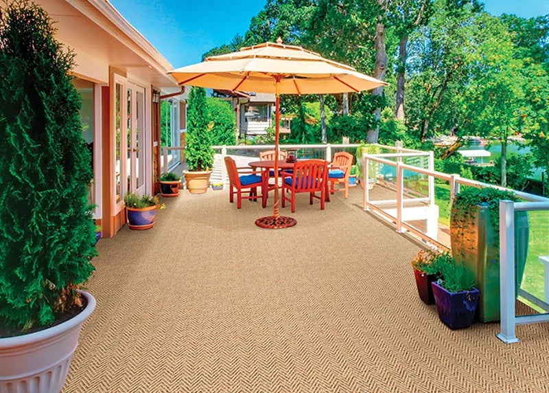 Tortola Chevron Indoor-Outdoor Area Rug | Custom Sizes Available