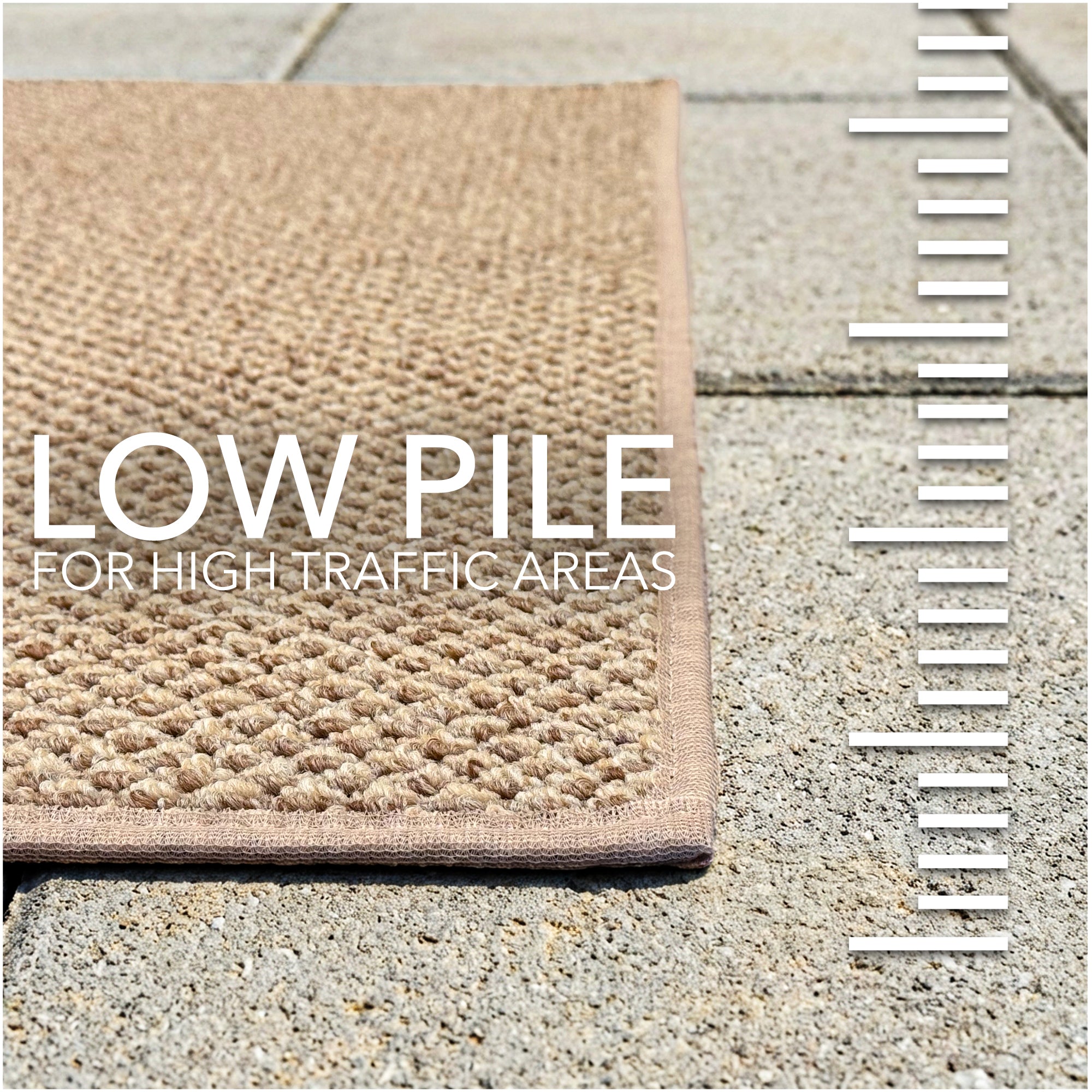 Berber Indoor-Outdoor Area Rug & Runner – Neutral Tones, Custom Sizes