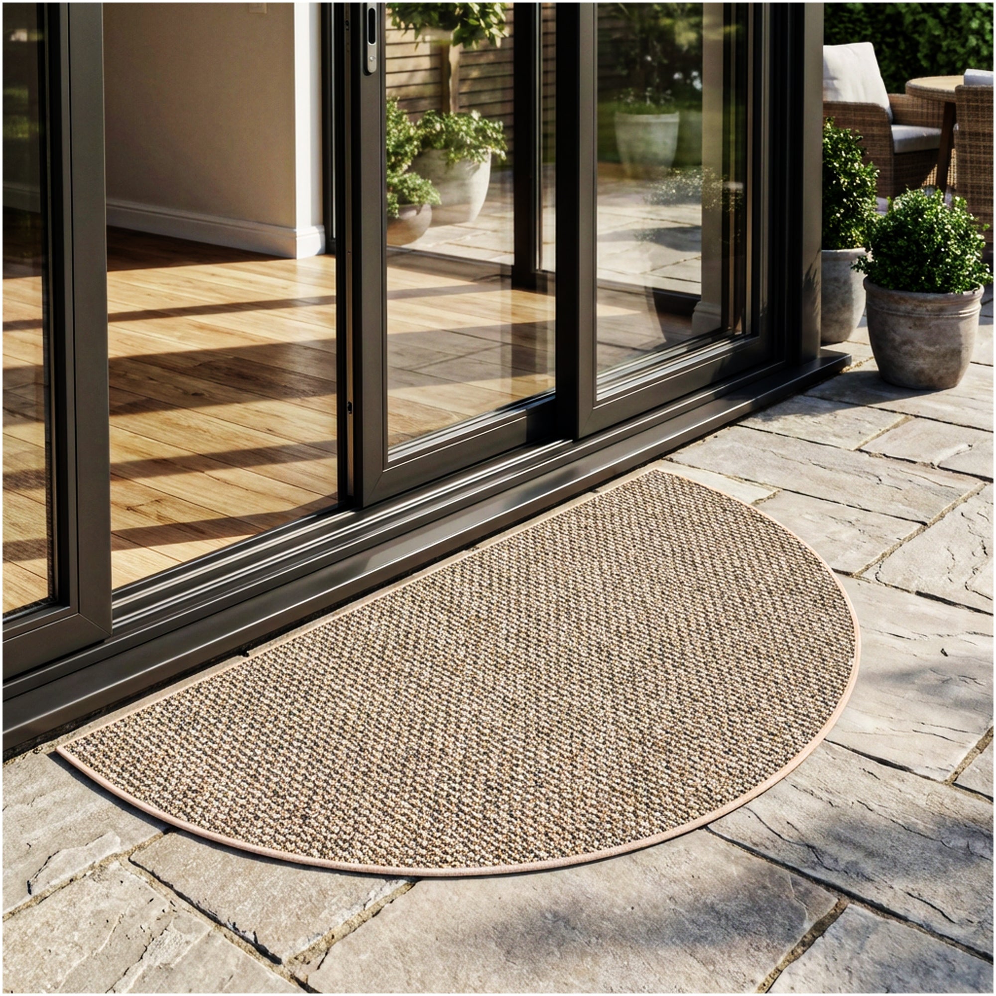 Berber Indoor-Outdoor Area Rug & Runner – Neutral Tones, Custom Sizes