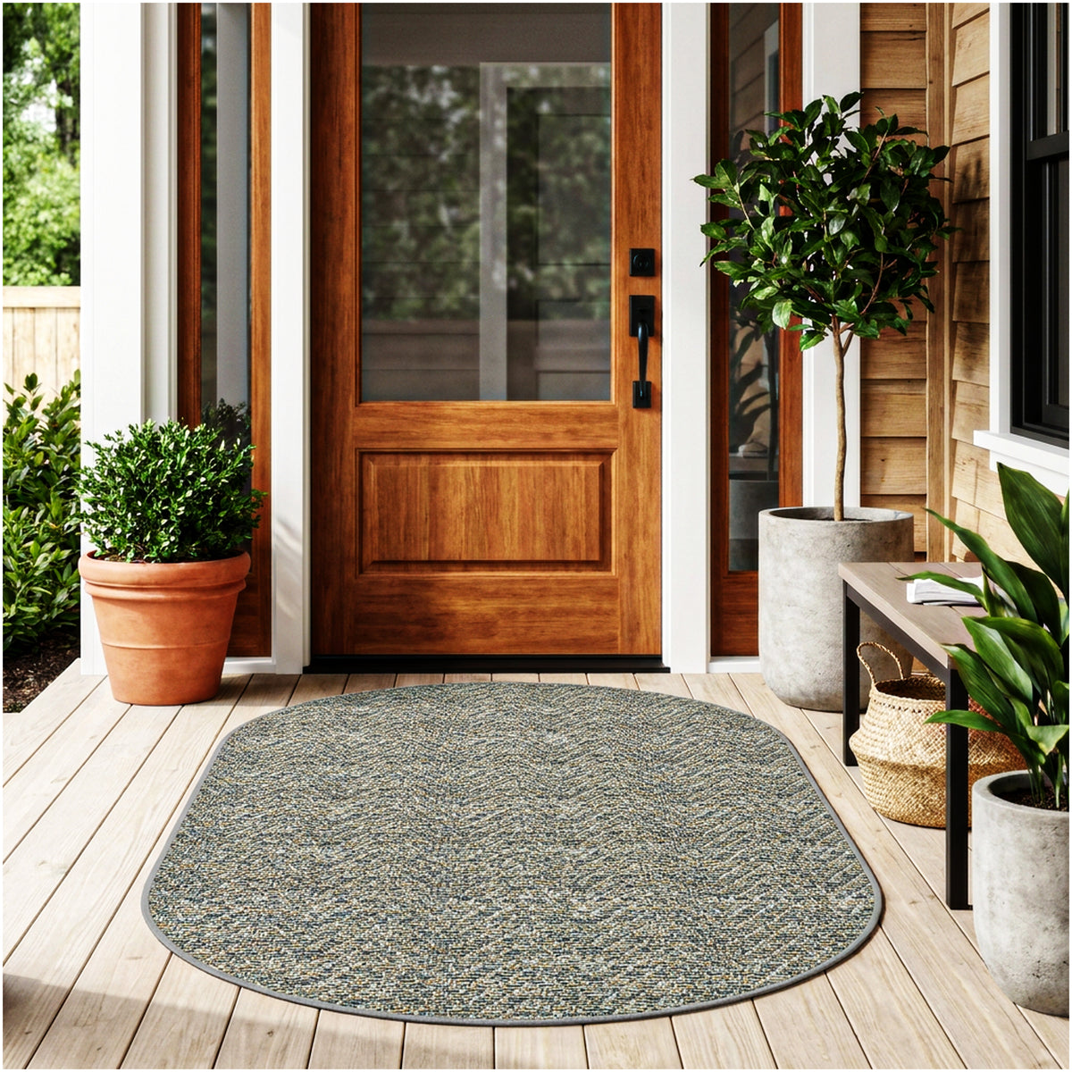 Tortola Chevron Indoor-Outdoor Area Rug | Custom Sizes Available