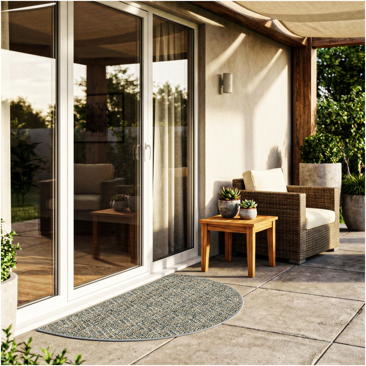 Tortola Chevron Indoor-Outdoor Area Rug | Custom Sizes Available