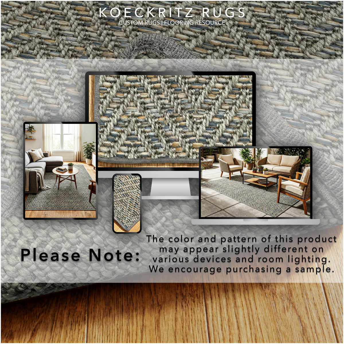 Tortola Chevron Indoor-Outdoor Area Rug | Custom Sizes Available