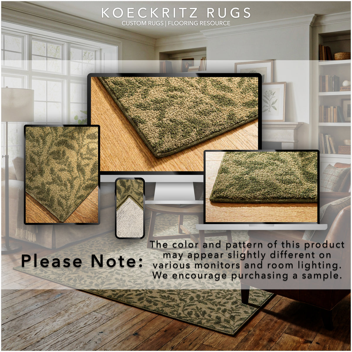 Milliken Hidden Trail Nature Pattern Indoor Area Rug – Custom Sizes