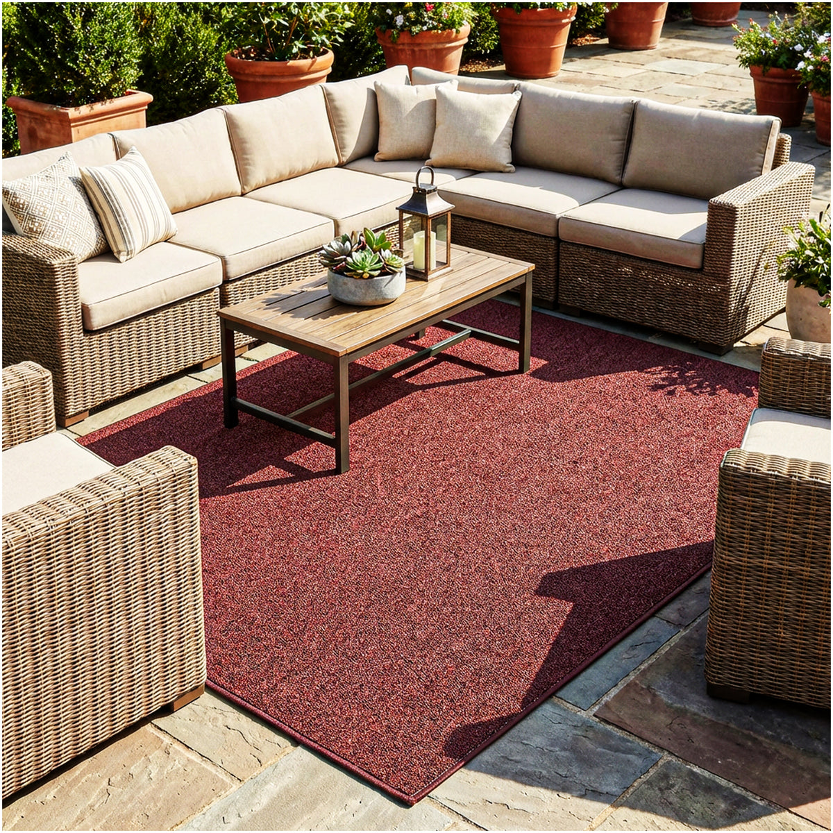 Outside Agenda Indoor Outdoor Rug | Durable Level Loop Rug in Custom Sizes