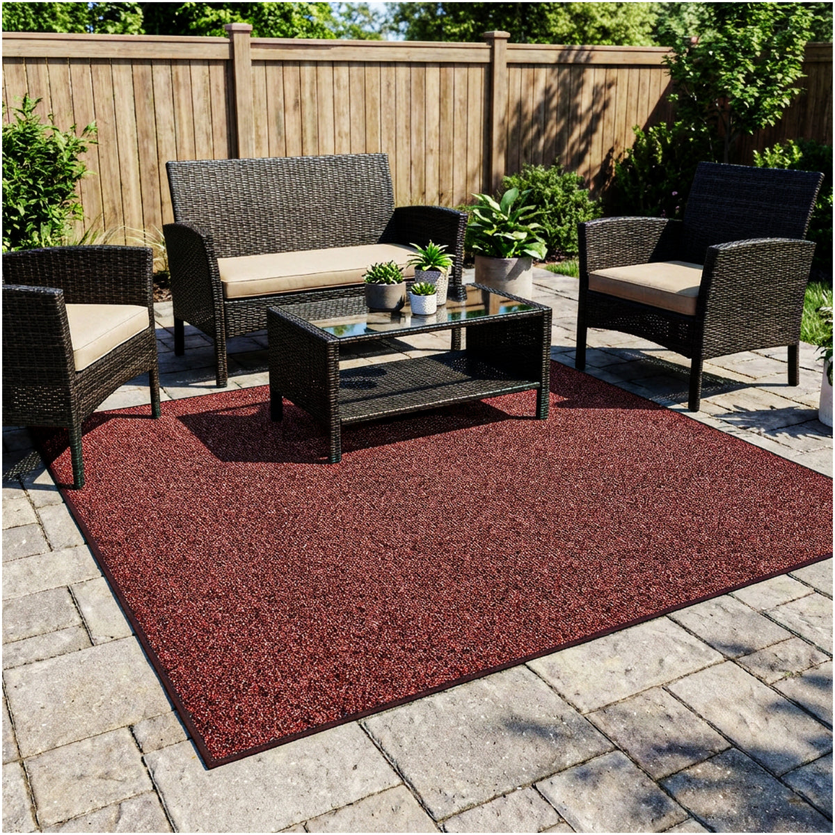 Outside Agenda Indoor Outdoor Rug | Durable Level Loop Rug in Custom Sizes