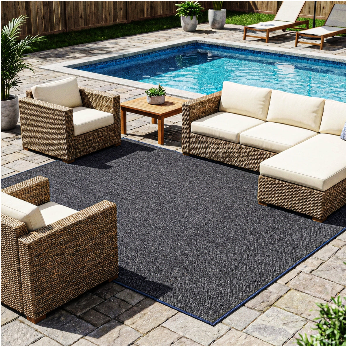 Outside Agenda Indoor Outdoor Rug | Durable Level Loop Rug in Custom Sizes