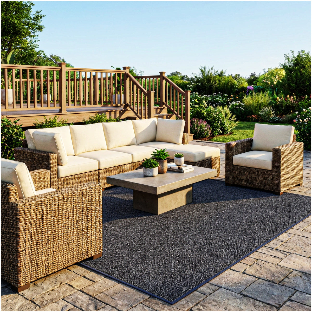 Outside Agenda Indoor Outdoor Rug | Durable Level Loop Rug in Custom Sizes