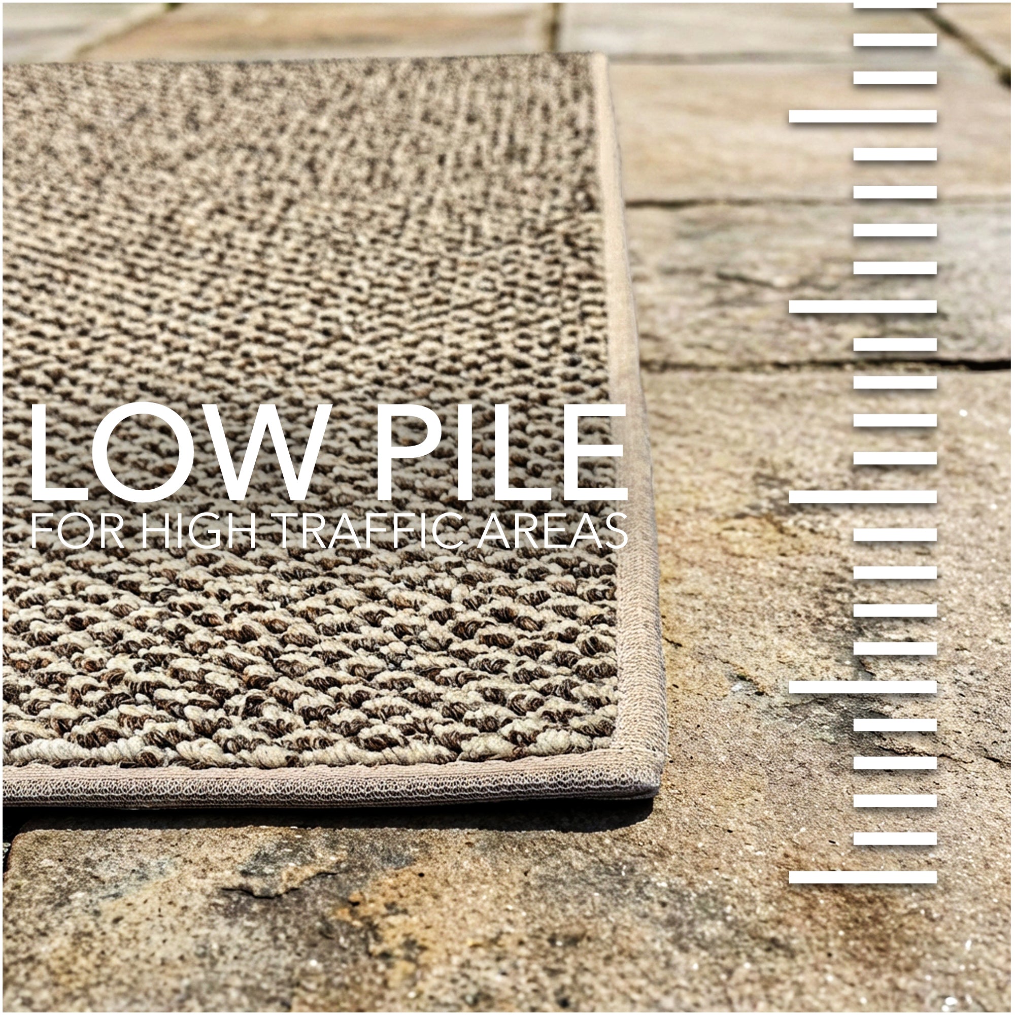 Berber Indoor-Outdoor Area Rug & Runner – Neutral Tones, Custom Sizes