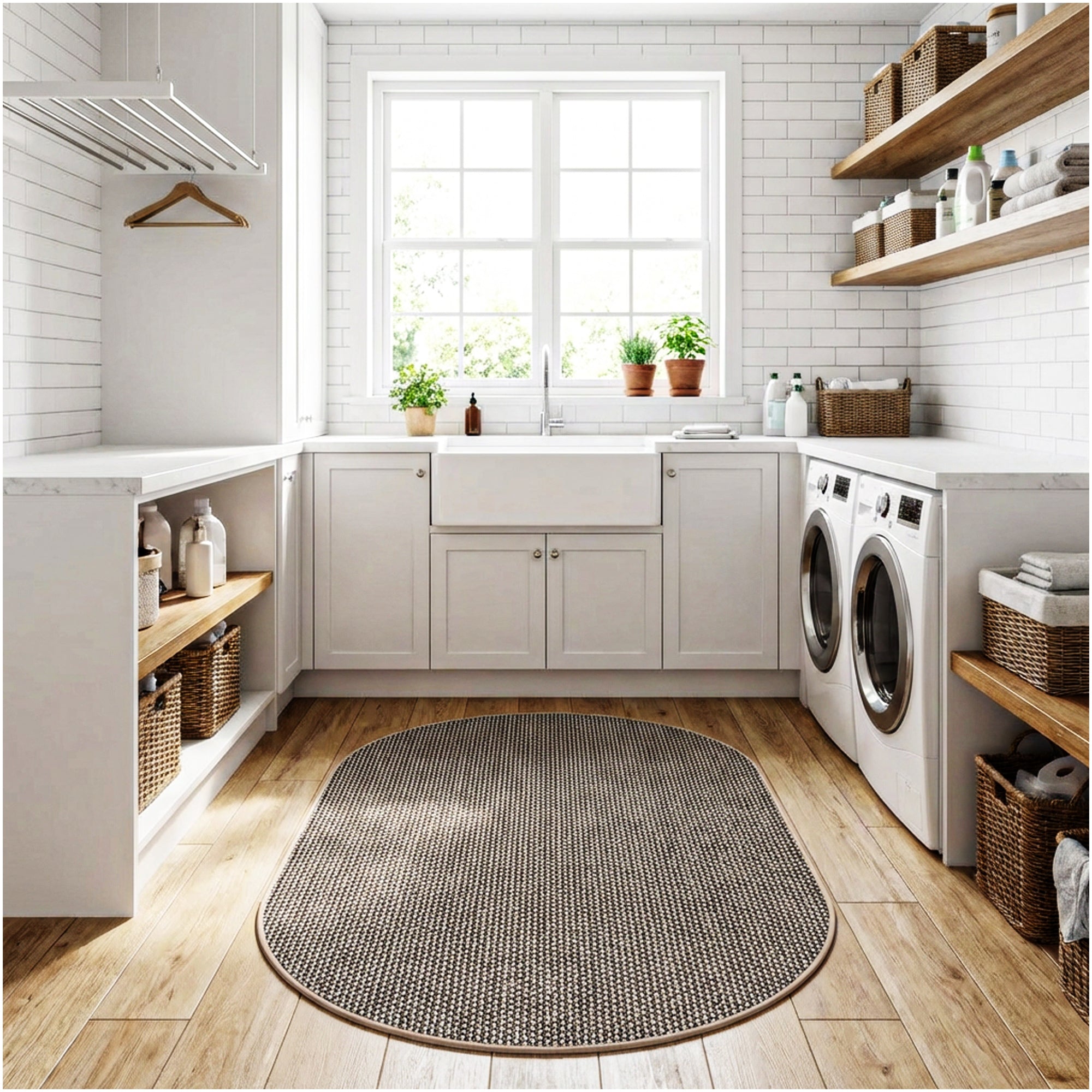 Berber Indoor-Outdoor Area Rug & Runner – Neutral Tones, Custom Sizes