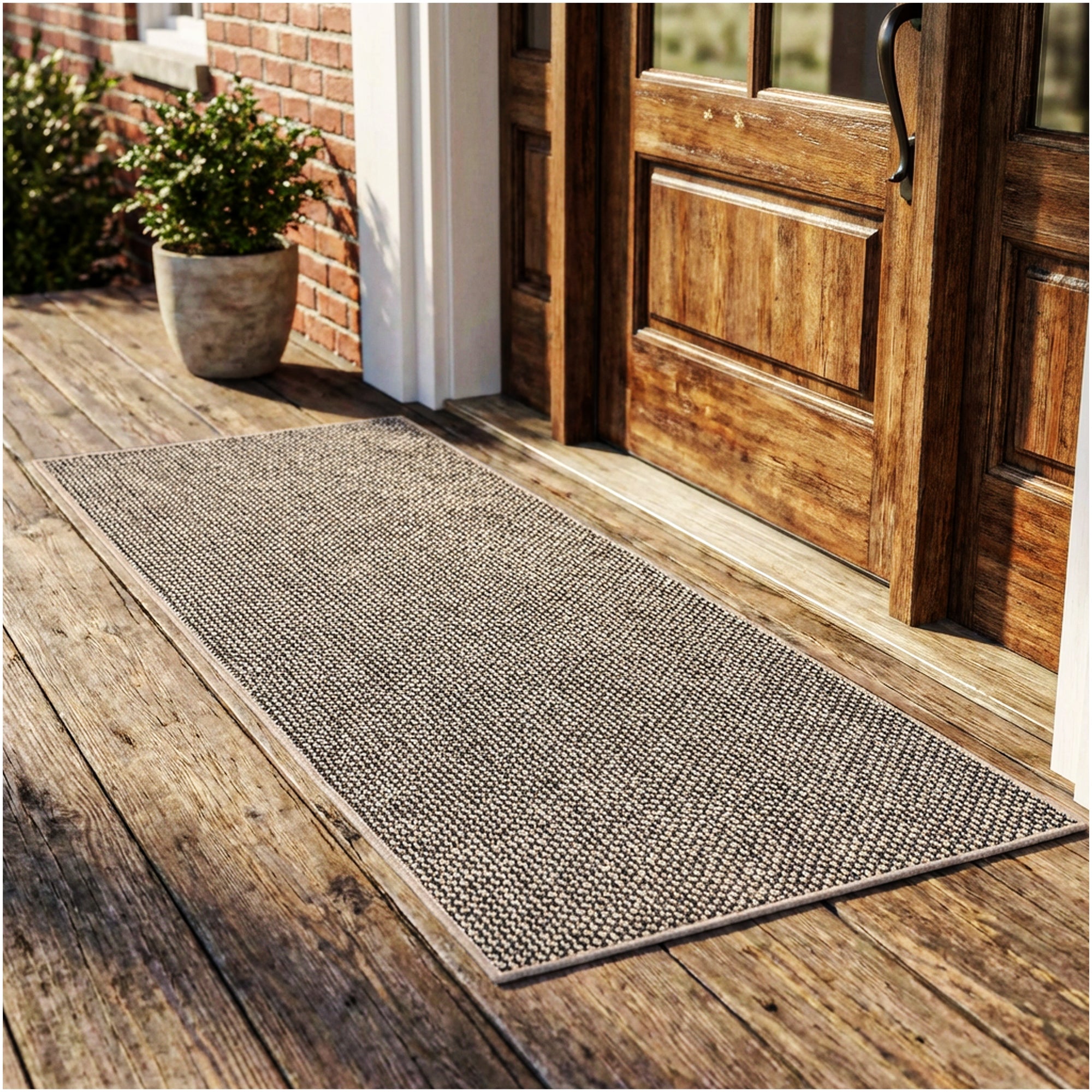 Berber Indoor-Outdoor Area Rug & Runner – Neutral Tones, Custom Sizes