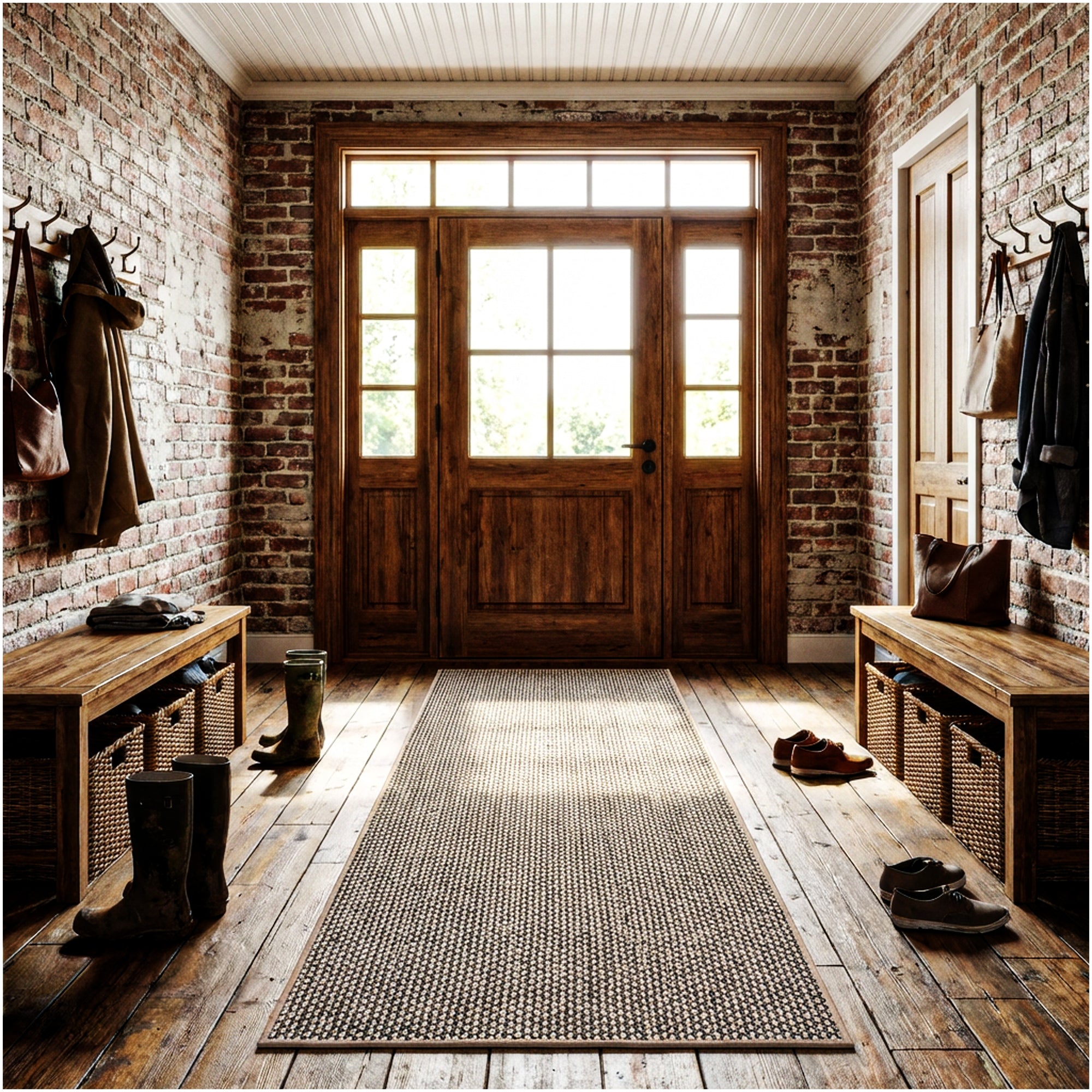 Berber Indoor-Outdoor Area Rug & Runner – Neutral Tones, Custom Sizes