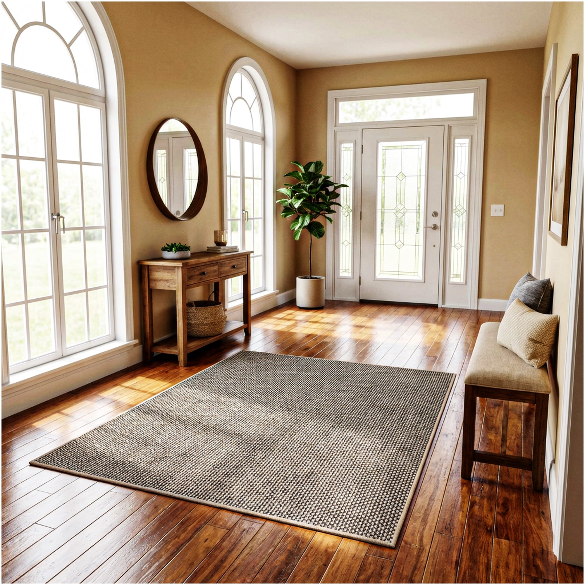 Berber Indoor-Outdoor Area Rug & Runner – Neutral Tones, Custom Sizes