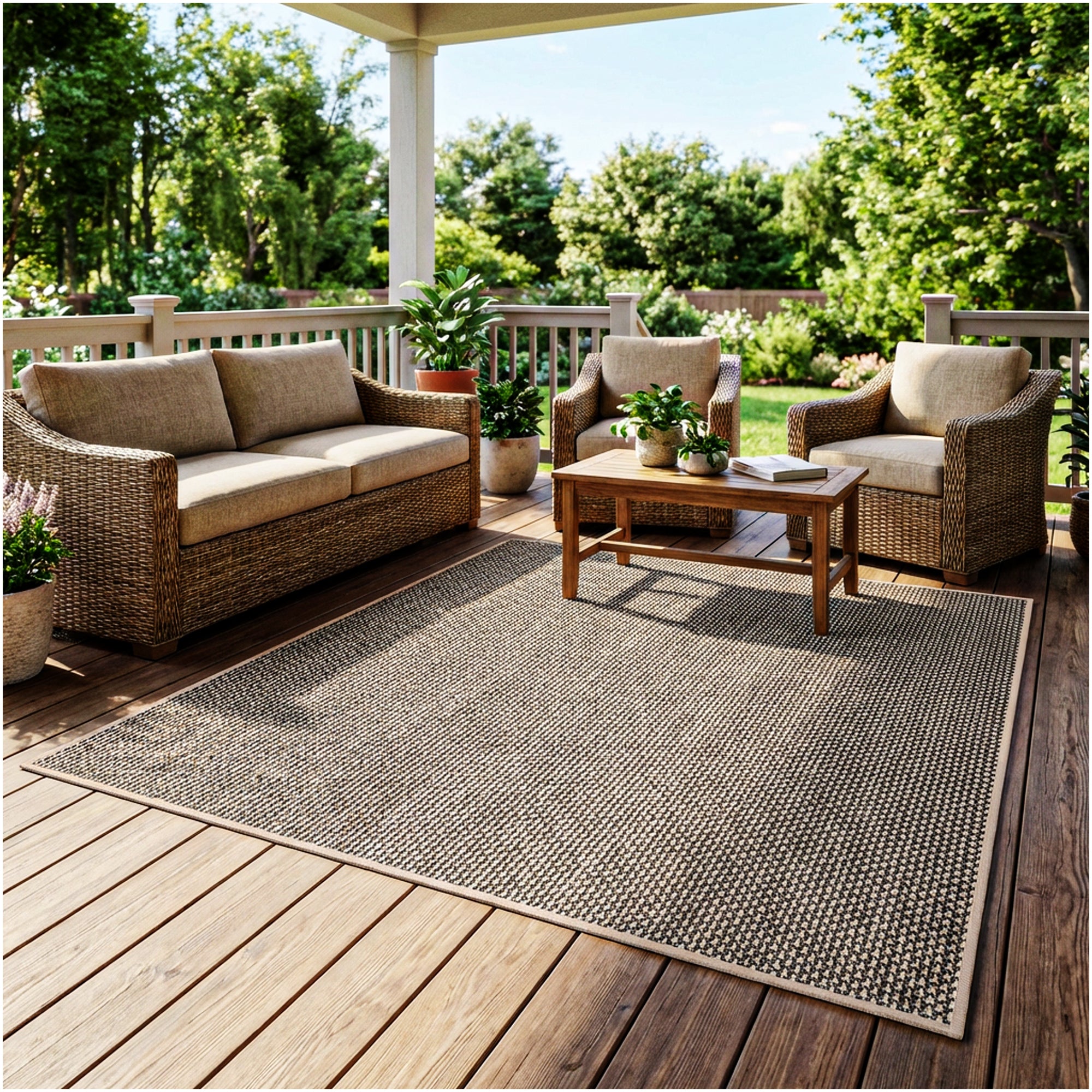 Berber Indoor-Outdoor Area Rug & Runner – Neutral Tones, Custom Sizes