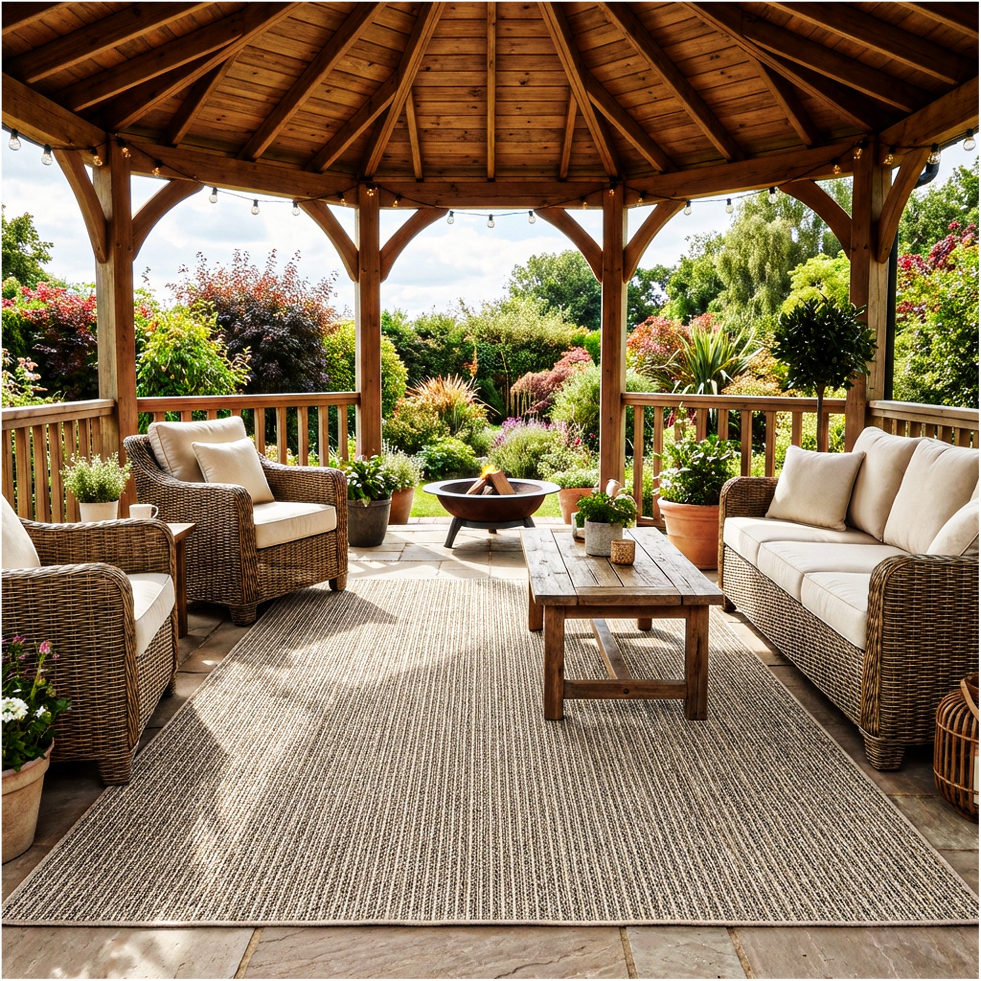 Pattern Play Level Loop Area Rug – Indoor/Outdoor | 5 Colors Available