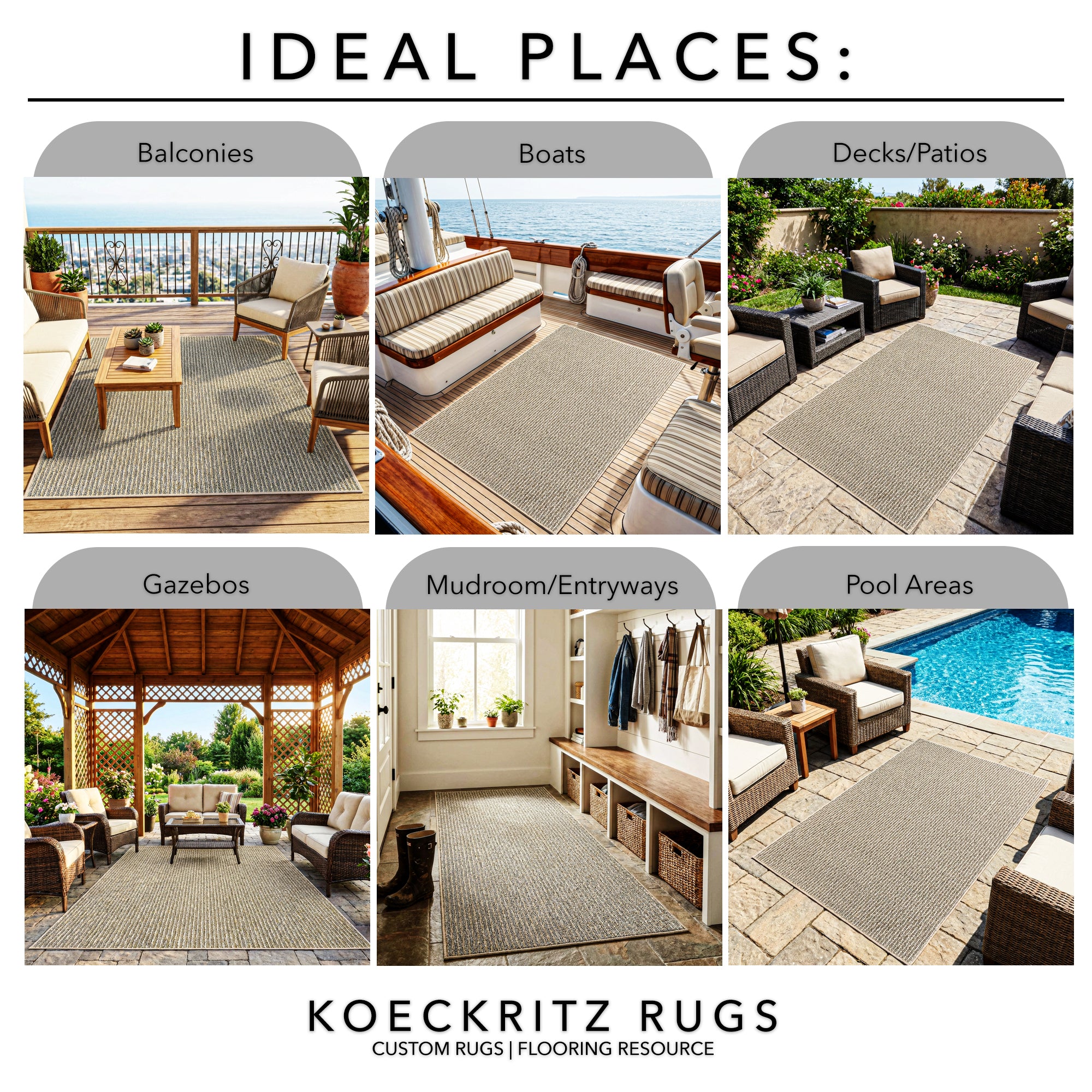 Pattern Play Level Loop Area Rug – Indoor/Outdoor | 5 Colors Available