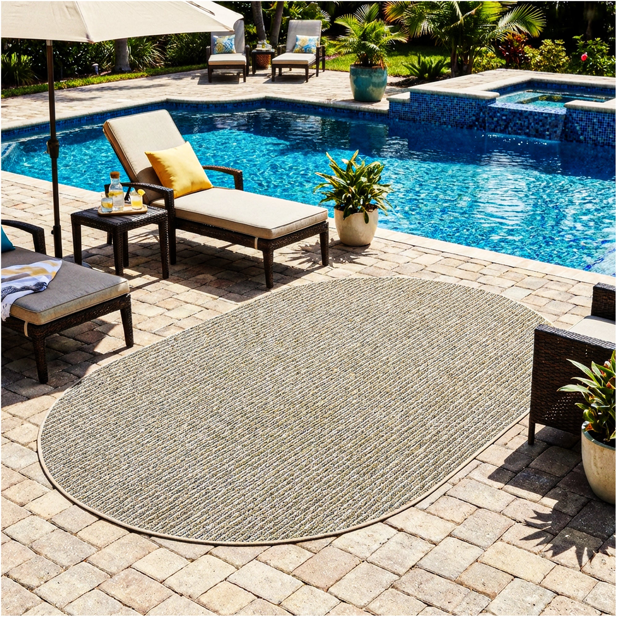 Pattern Play Level Loop Area Rug – Indoor/Outdoor | 5 Colors Available