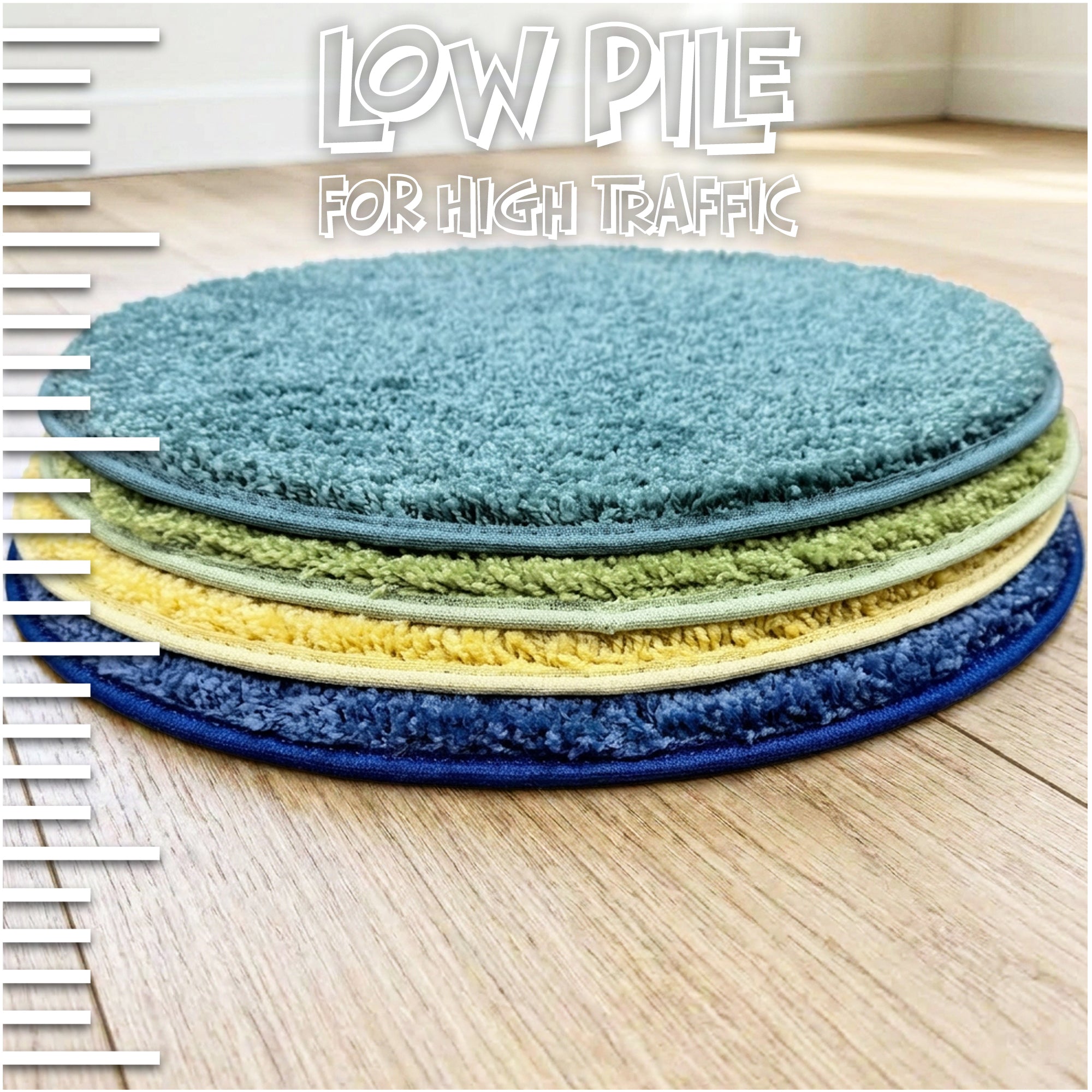 Children’s Carpet Circle Seats – Beach Day Collection Set of 20, 18” Round Soft Classroom Floor Cushions
