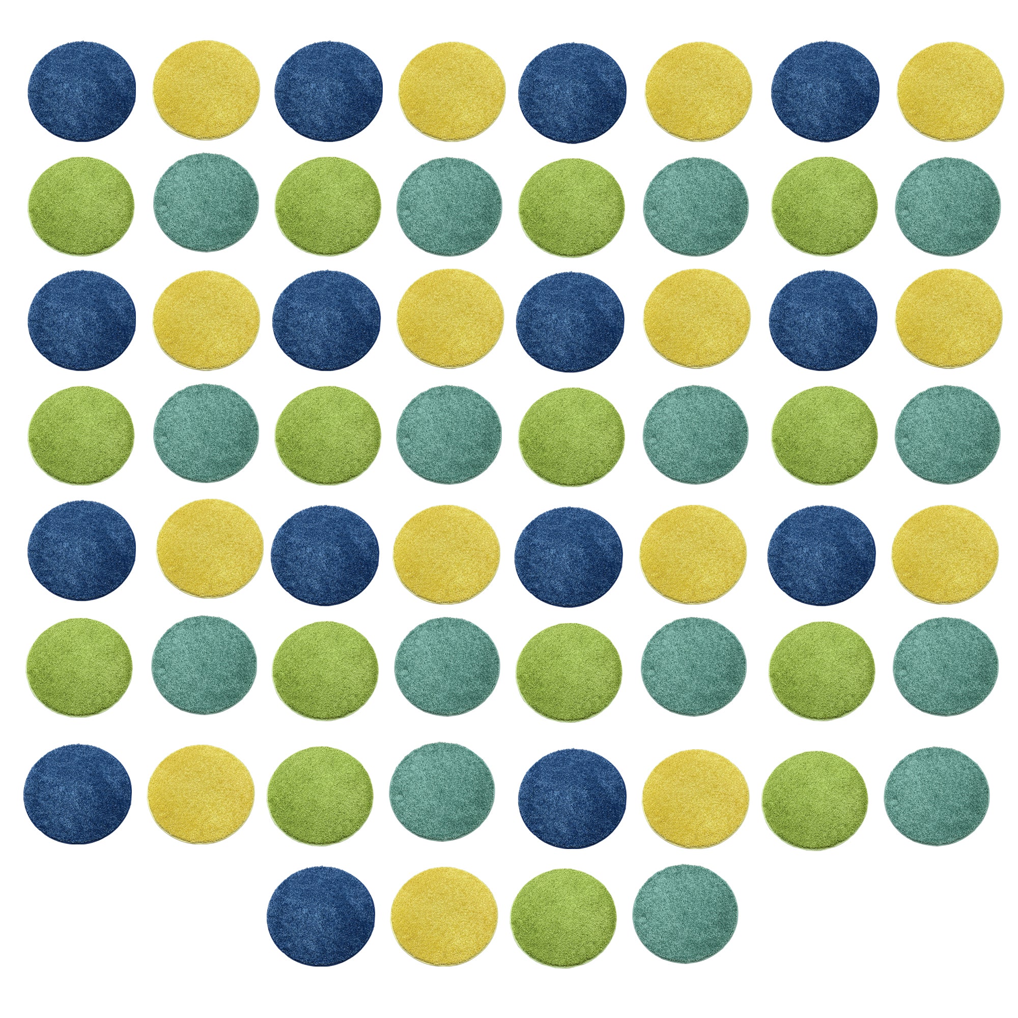 Children’s Carpet Circle Seats – Beach Day Collection Set of 20, 18” Round Soft Classroom Floor Cushions