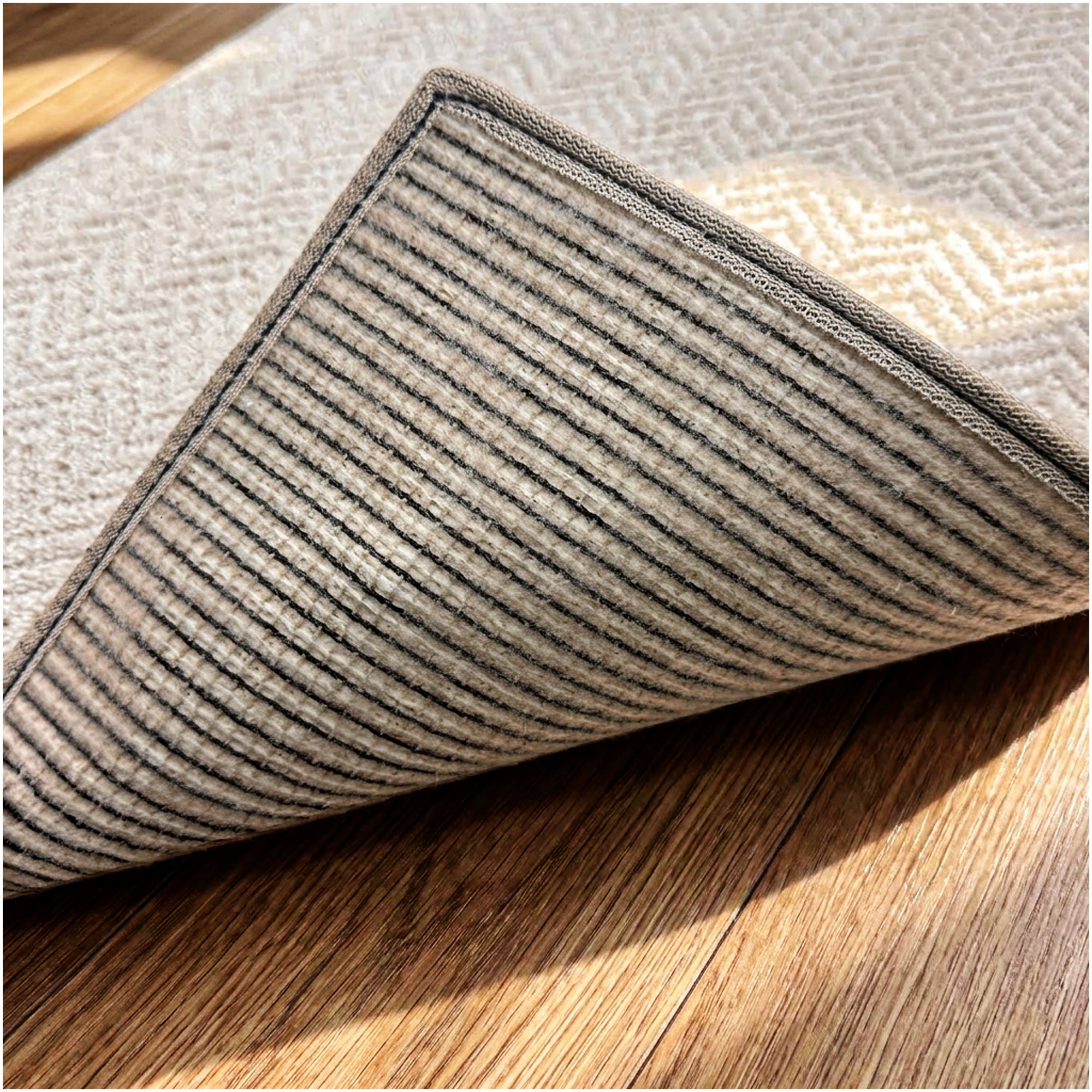 Neutral Geometric Weave Indoor Area Rug | Standard Sizes & Colors