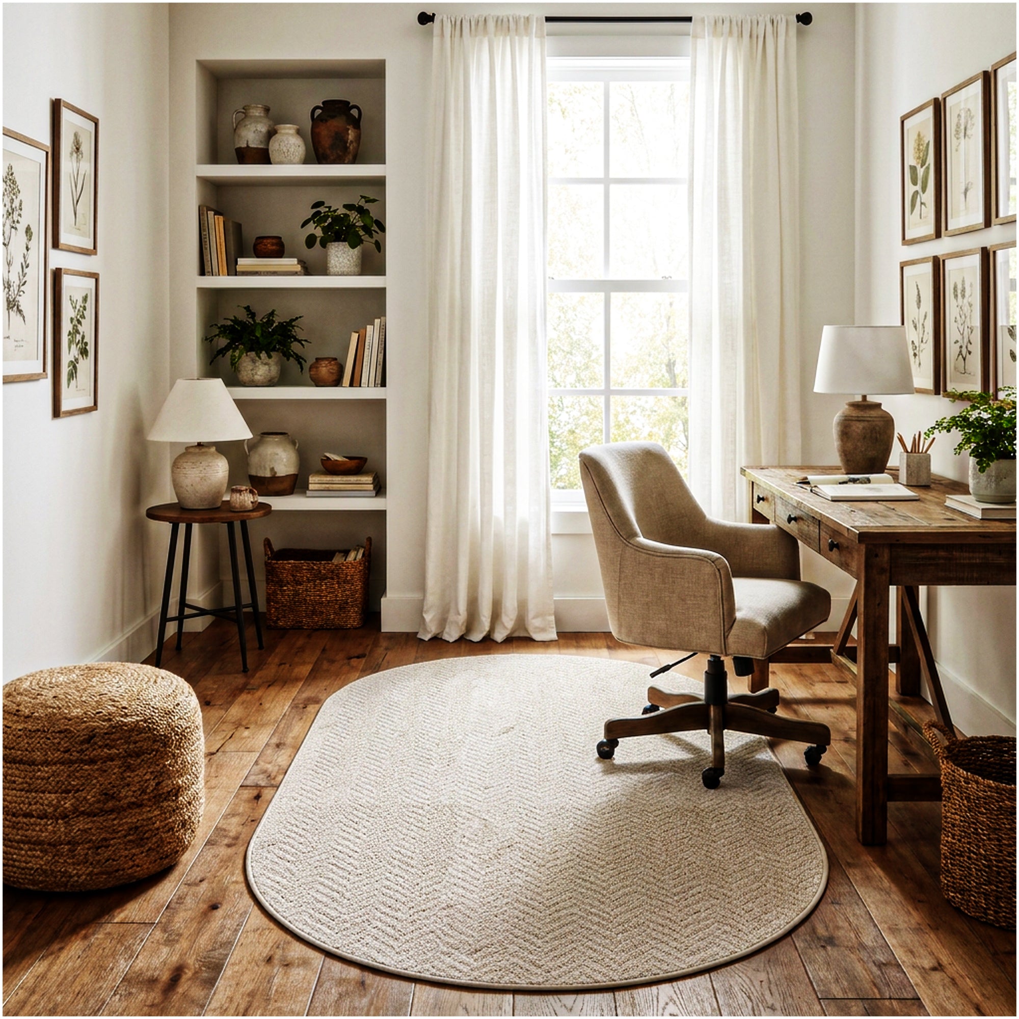Neutral Geometric Weave Indoor Area Rug | Standard Sizes & Colors