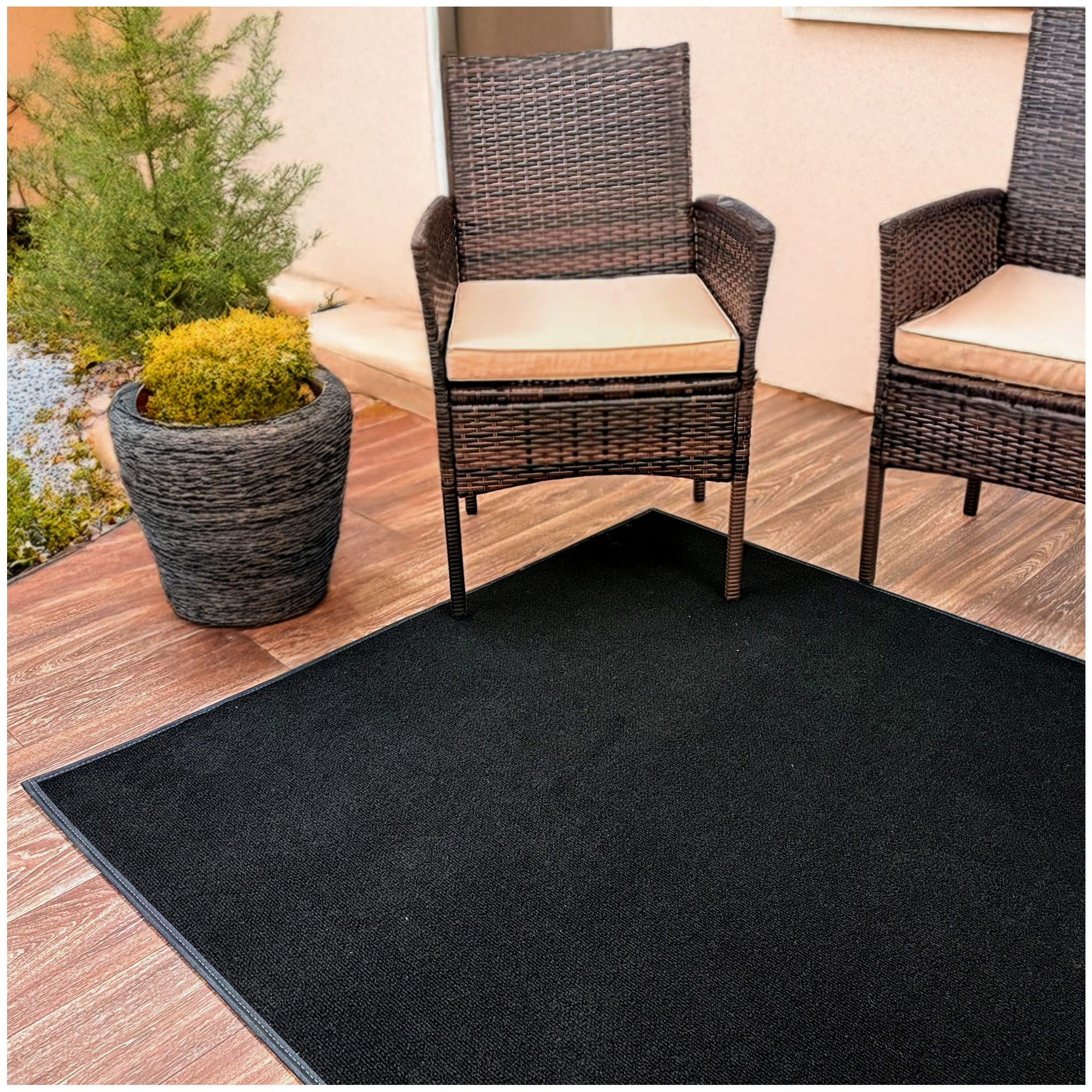 Ribbed Indoor-Outdoor Area Rug
