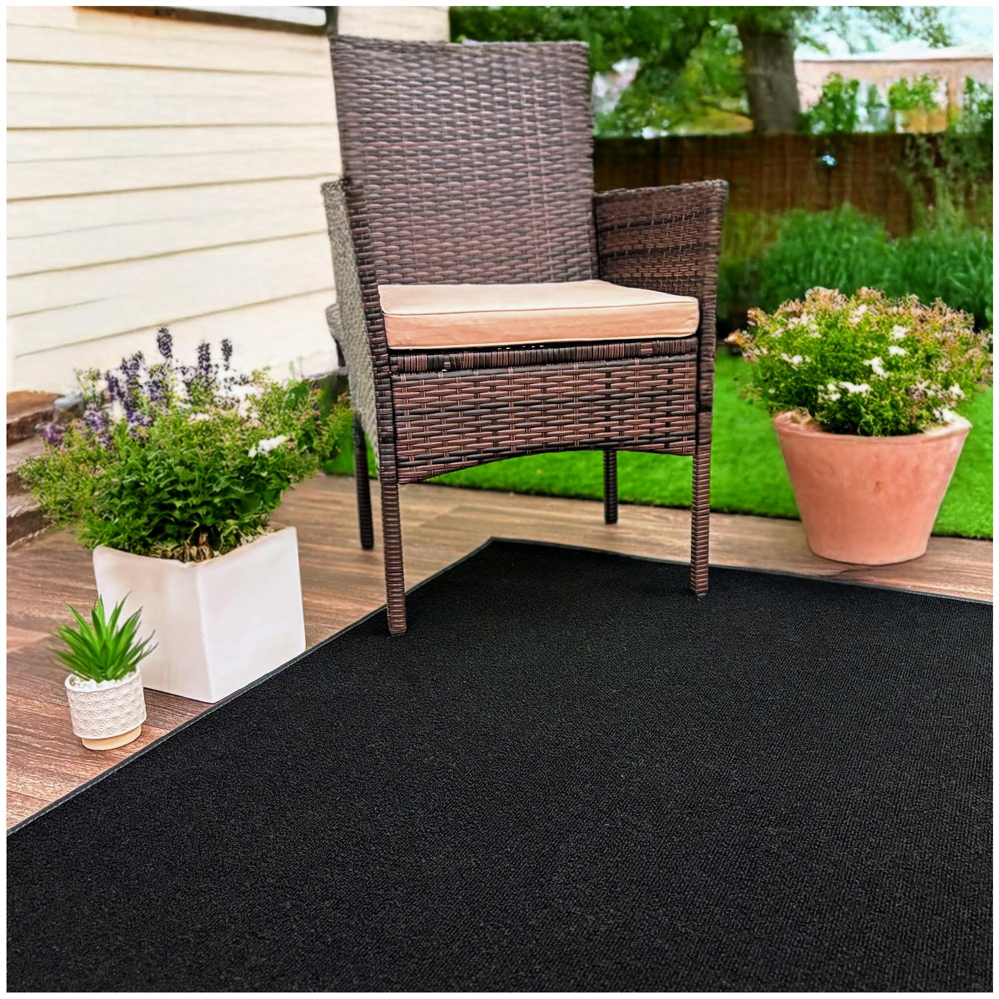 Ribbed Indoor-Outdoor Area Rug