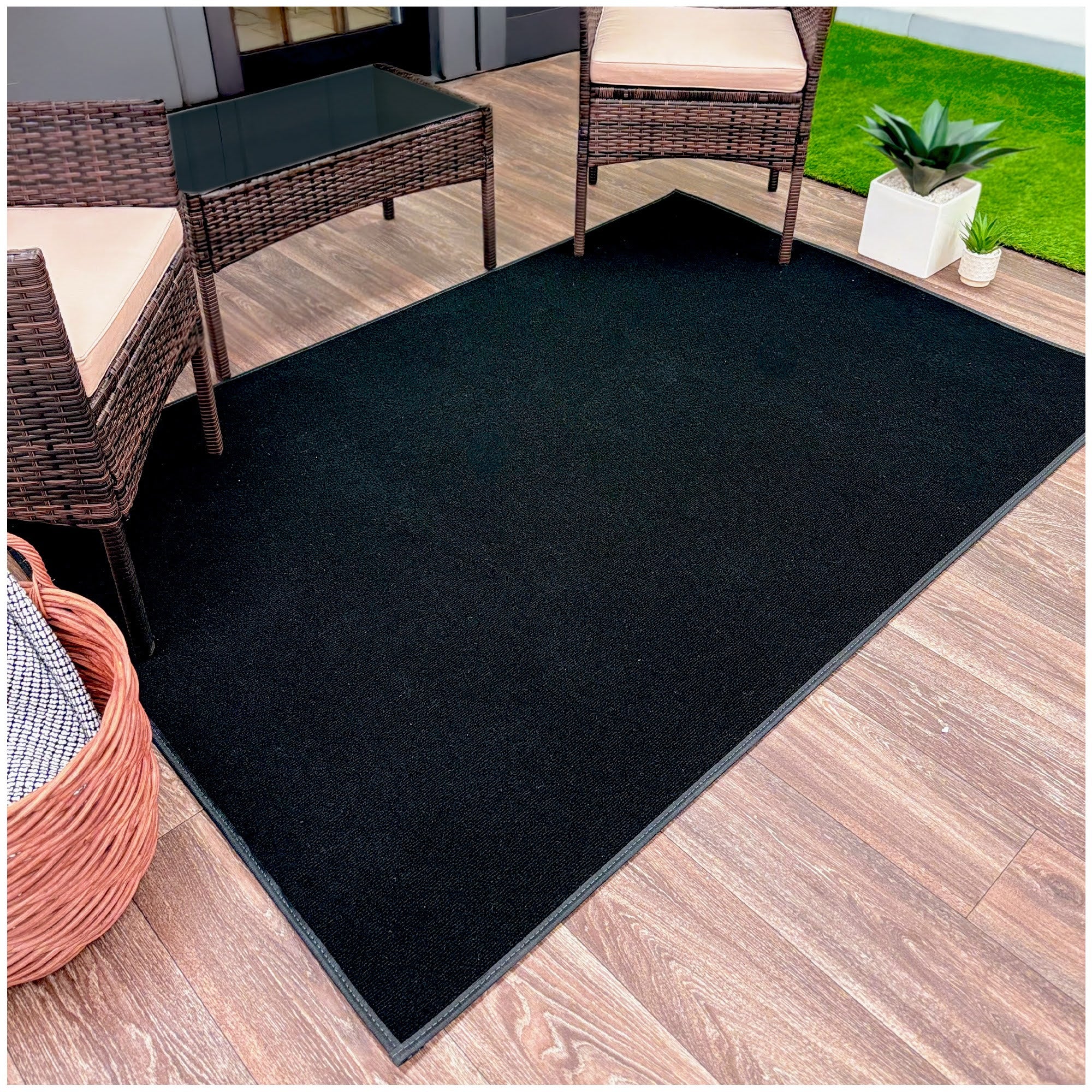 Ribbed Indoor-Outdoor Area Rug