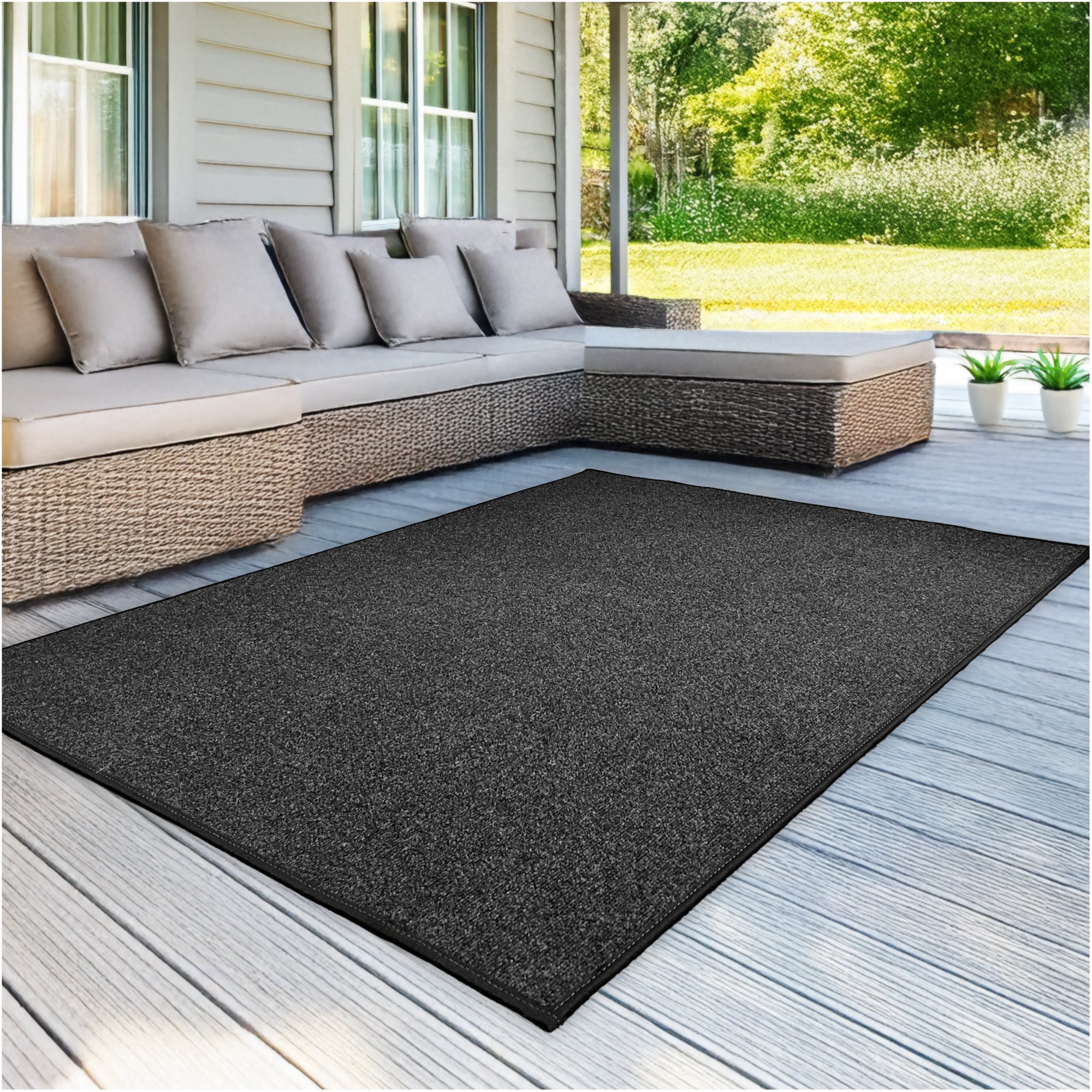 Roanoke Rib Indoor-Outdoor Area Rug in Custom Sizes - Sample