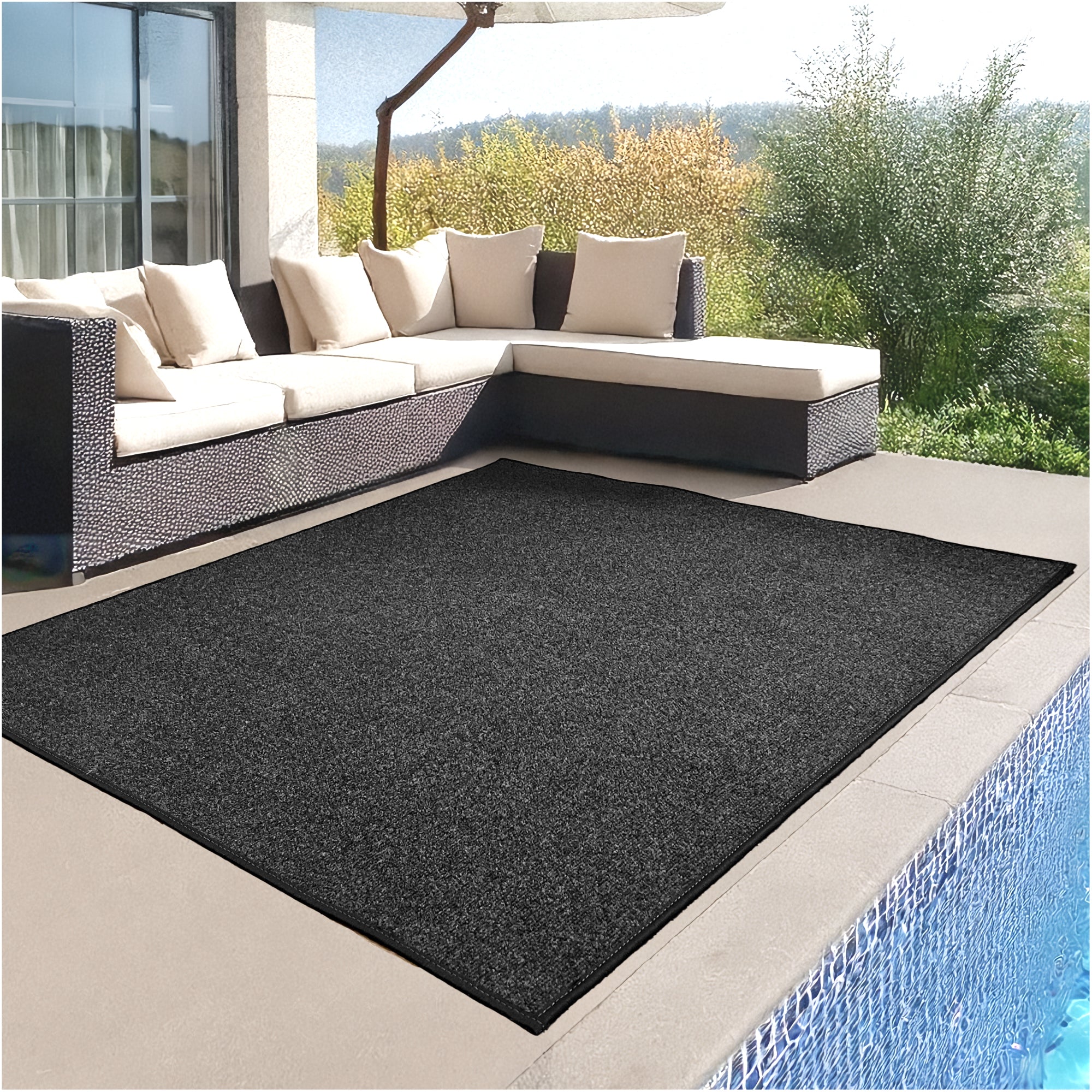Roanoke Rib Indoor-Outdoor Area Rug in Custom Sizes - Sample