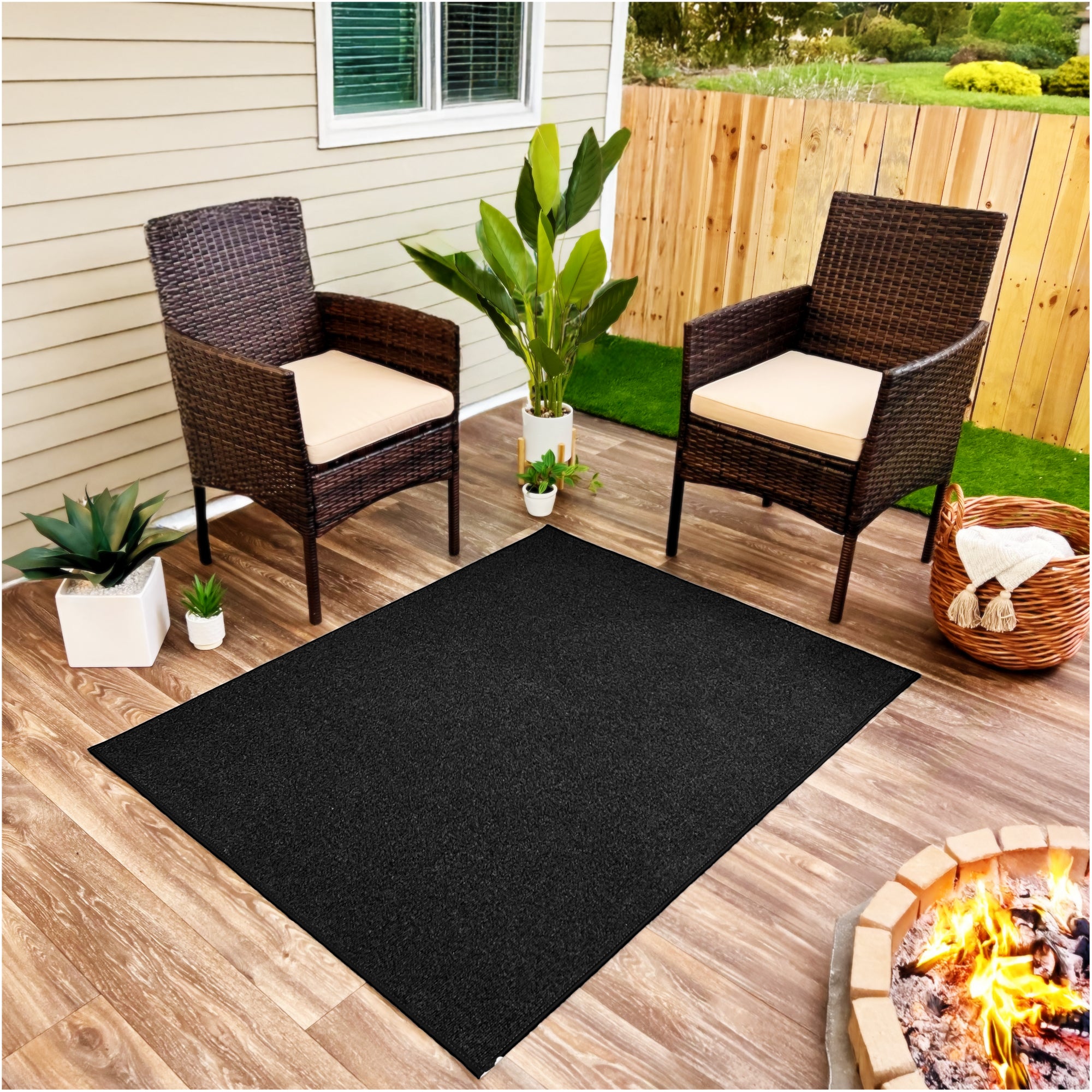 Roanoke Rib Indoor-Outdoor Area Rug in Custom Sizes - Sample