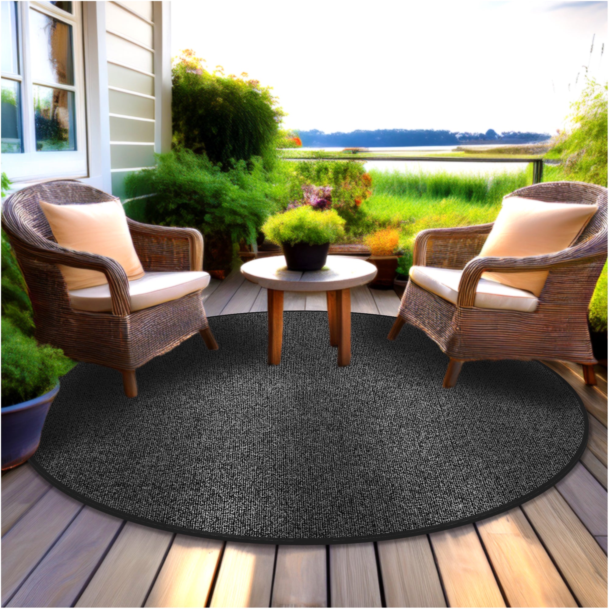 Roanoke Rib Indoor-Outdoor Area Rug in Custom Sizes - Sample