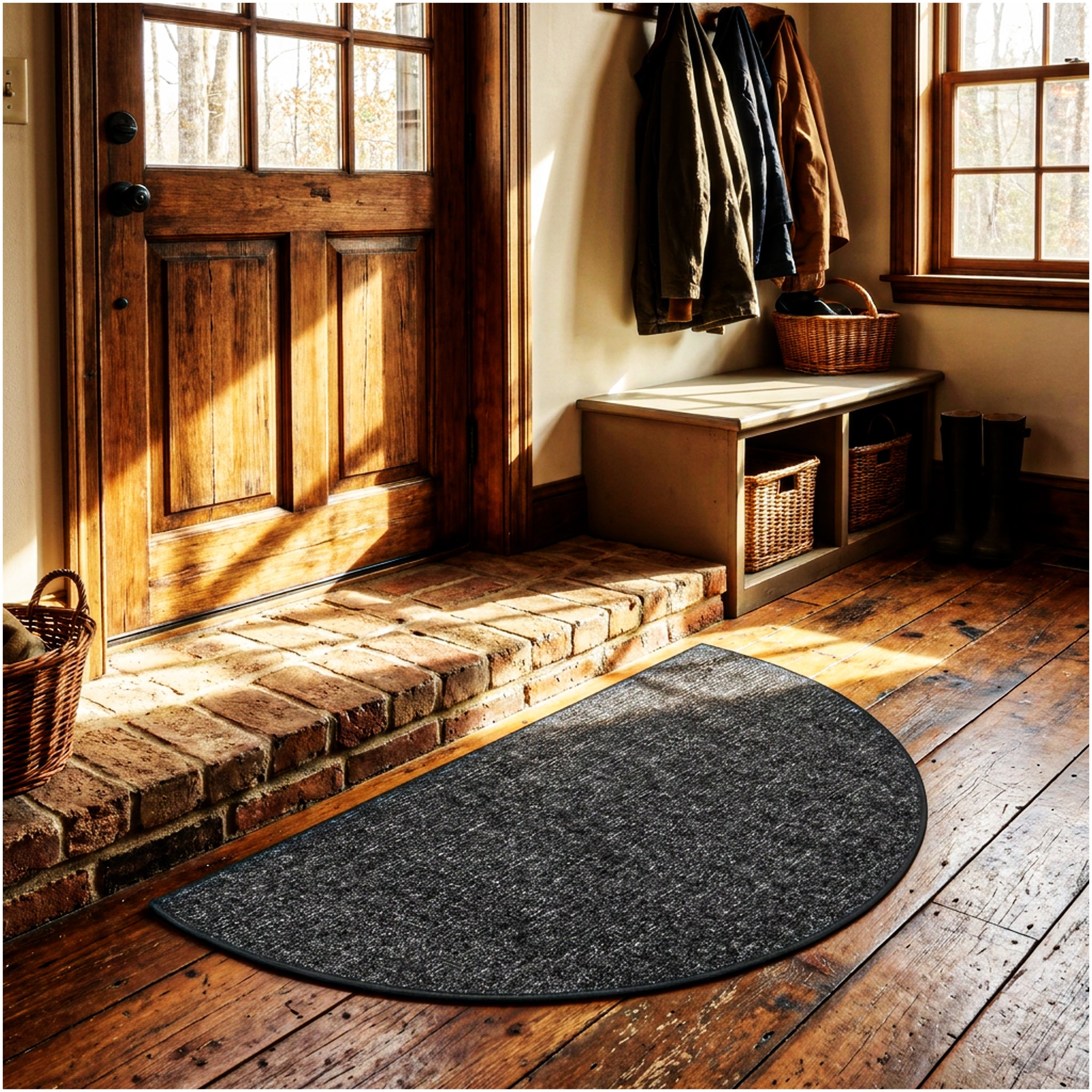 Wassaw Ribbed Indoor/Outdoor Area Rug – Lightweight PET Fiber, 6 Colors