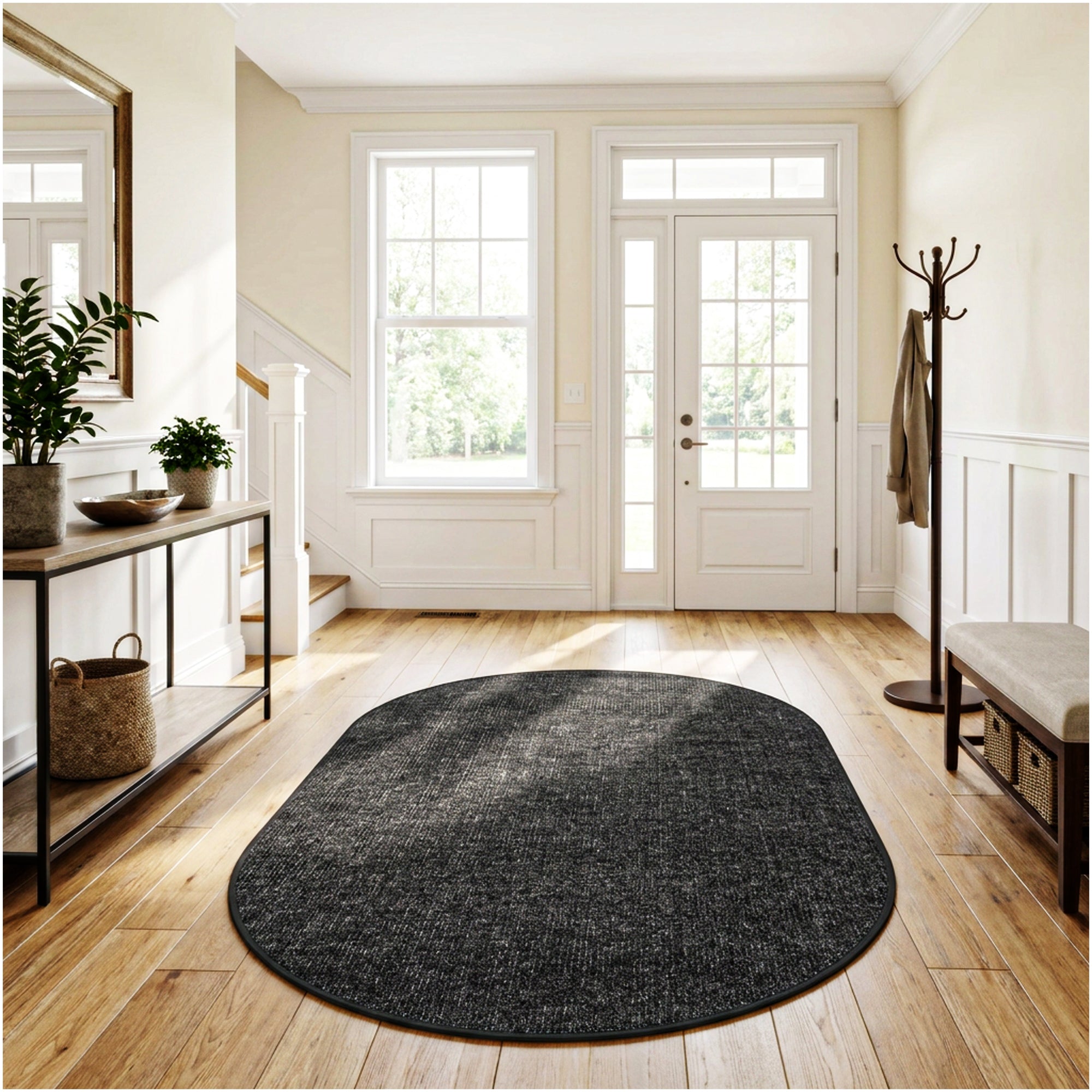 Wassaw Ribbed Indoor/Outdoor Area Rug – Lightweight PET Fiber, 6 Colors